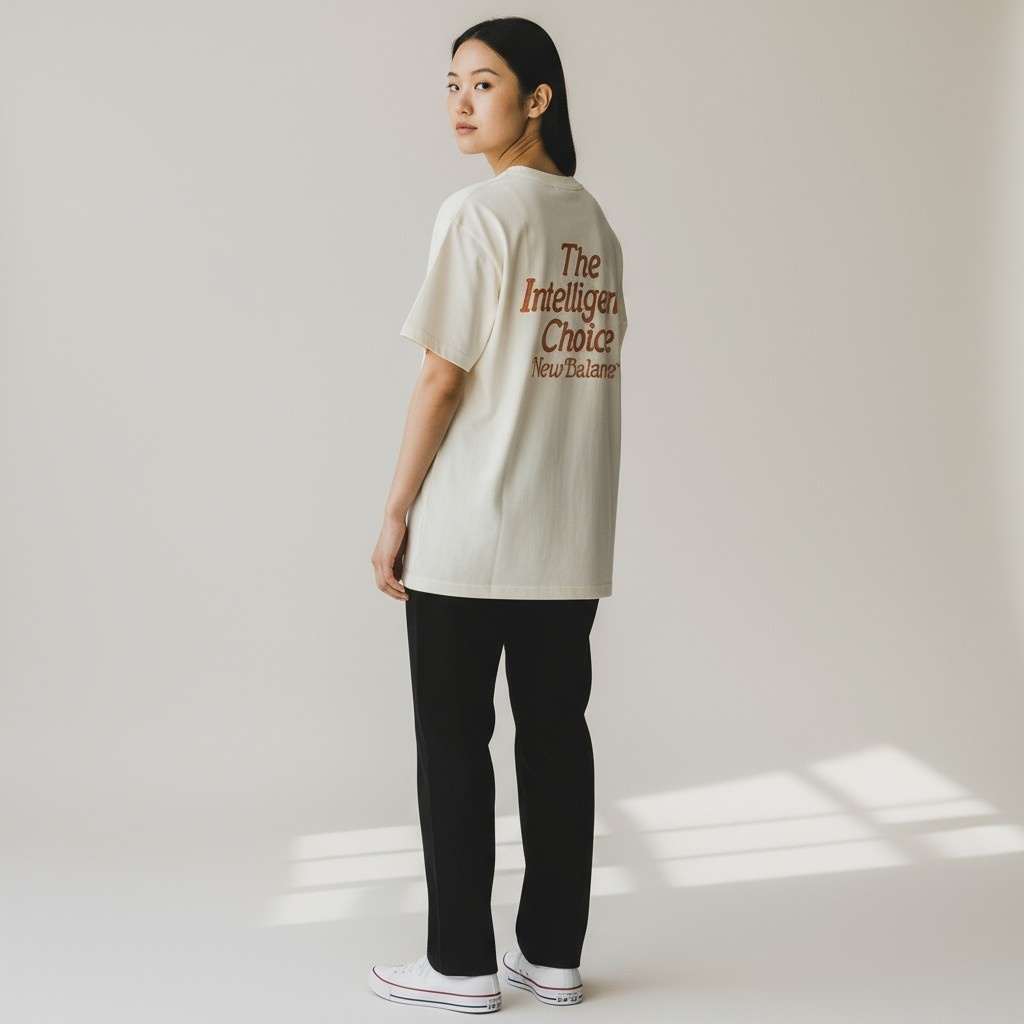 NEW BALANCE 短T NB 上衣 刺繡 米杏色 AMT53313CIC