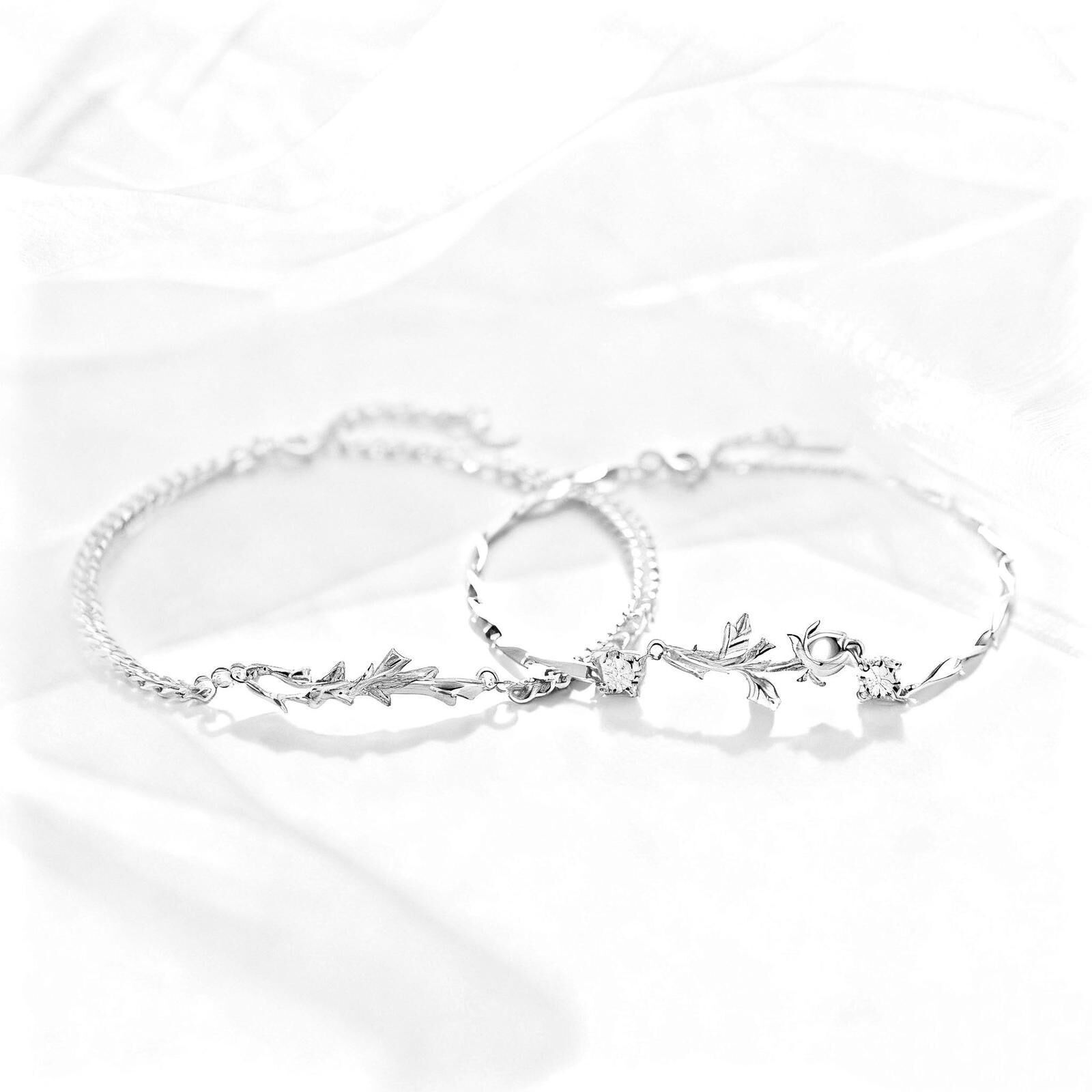 「純真愛戀💕」情侶手鏈 | S925純銀 | 免費刻字