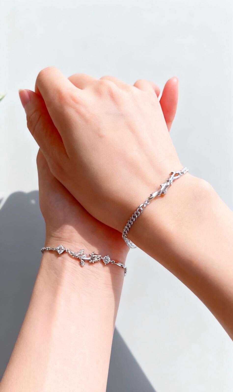 「純真愛戀💕」情侶手鏈 | S925純銀 | 免費刻字