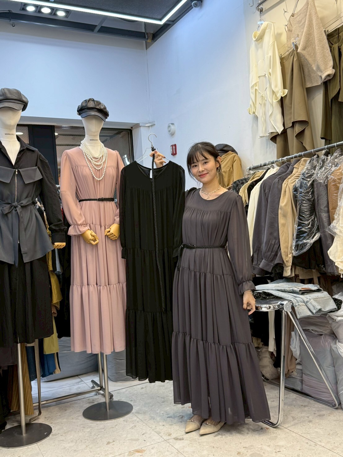 MG5110 層層蛋糕雪紡連身裙