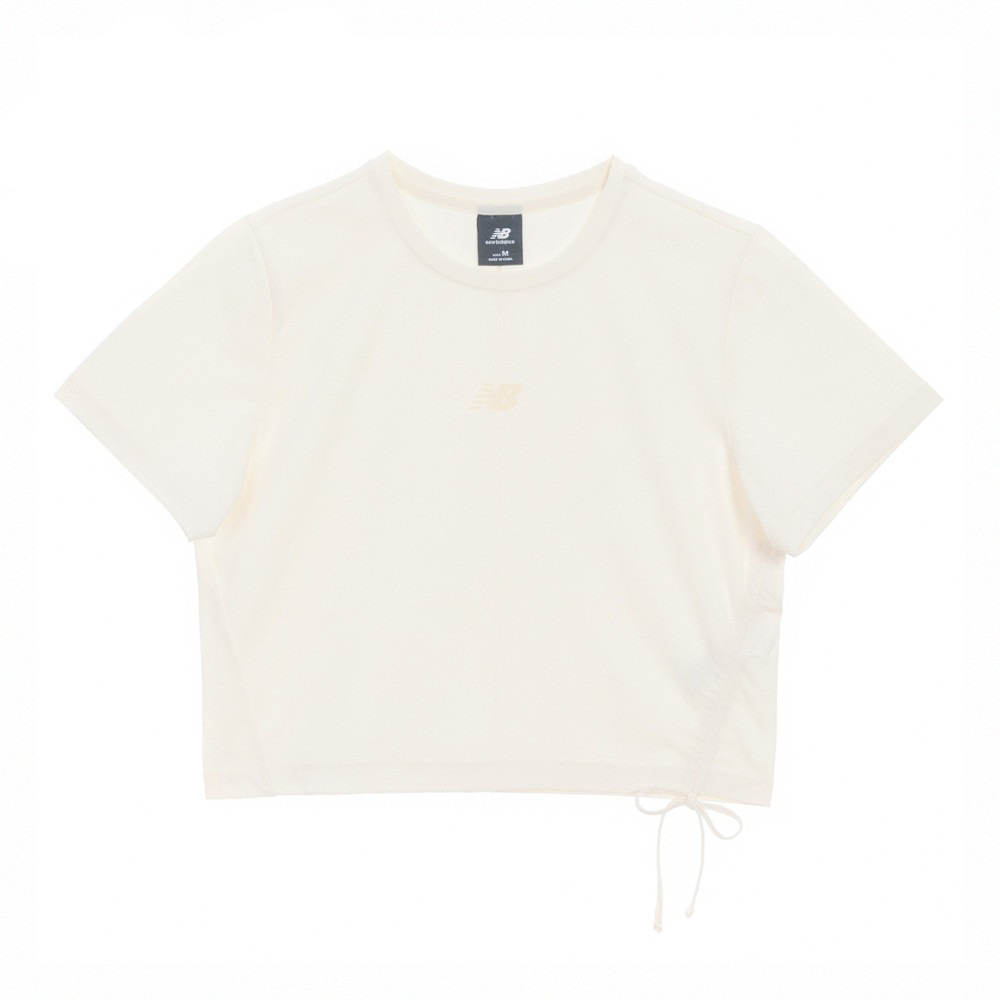 NEW BALANCE 短T NB 側抽繩上衣 杏色 NEF34202IV