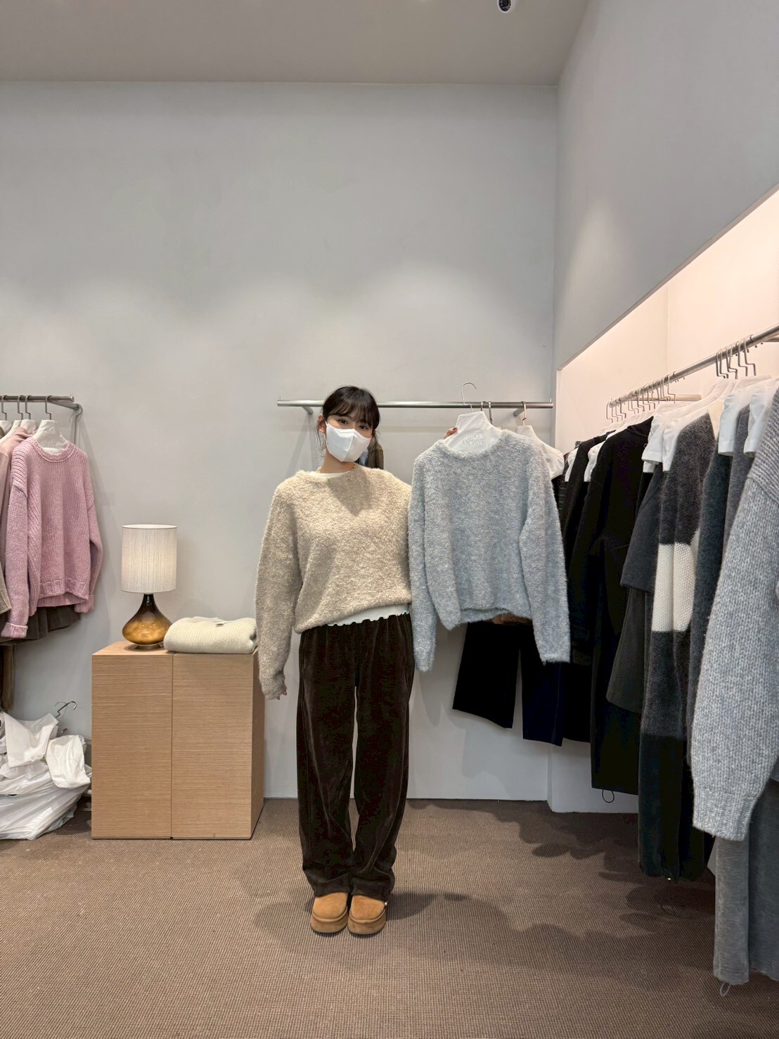 AP5126 捲捲毛針織上衣