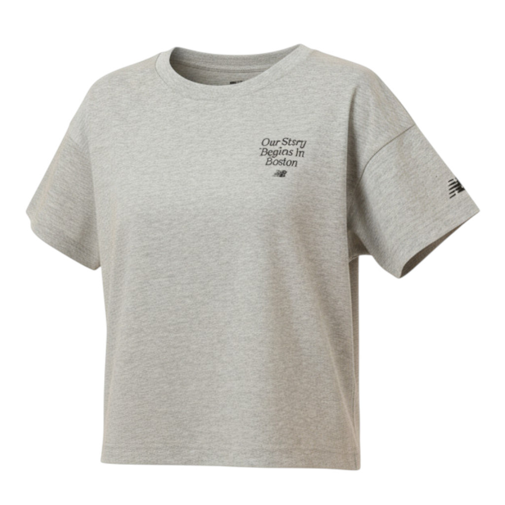 NEW BALANCE 短T NB 上衣 Boston 灰色 AWT53301GHM