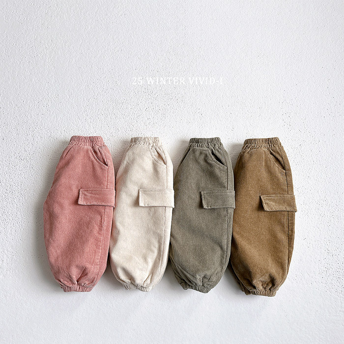 Vivid-I Fleece Ribbed Cargo Pants
