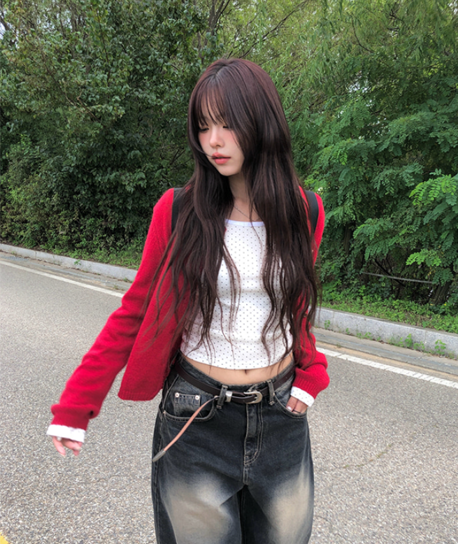 anyonemore 日常穿搭 針織羊毛柔軟 鈕扣開衫上衣(5色)