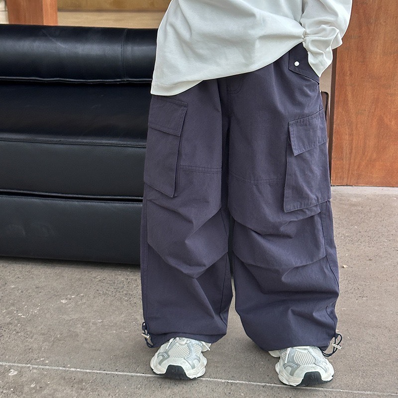 寬版直筒工裝褲