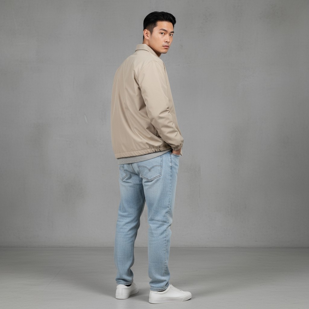 NEW BALANCE 外套 NB 襯衫 LOGO 卡其色 AMJ53317SOT