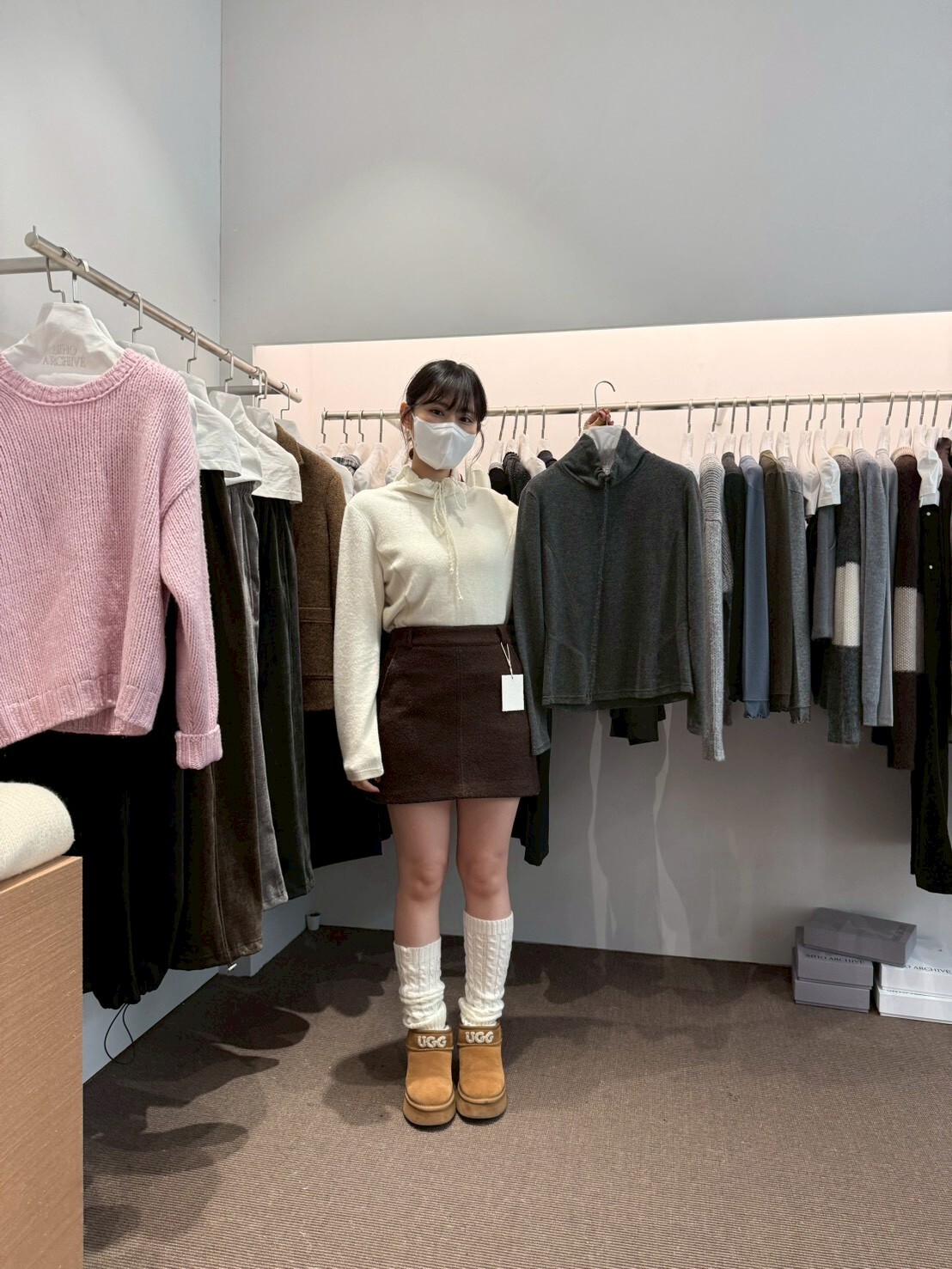 AP5128 軟綿束繩領收腰上衣