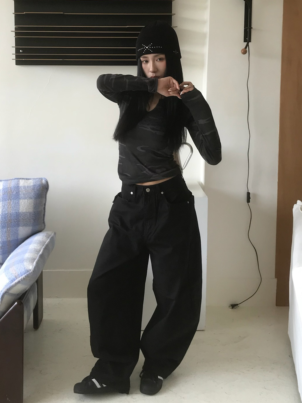 Carrier Inspired Strap Wide Pants #長褲