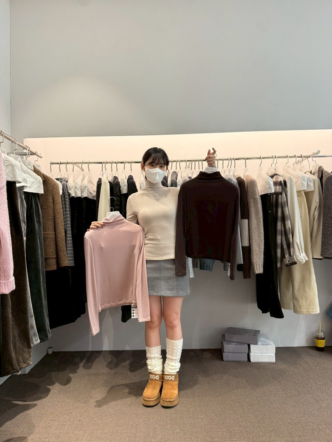 AP5119 小樽領羊毛軟綿薄上衣