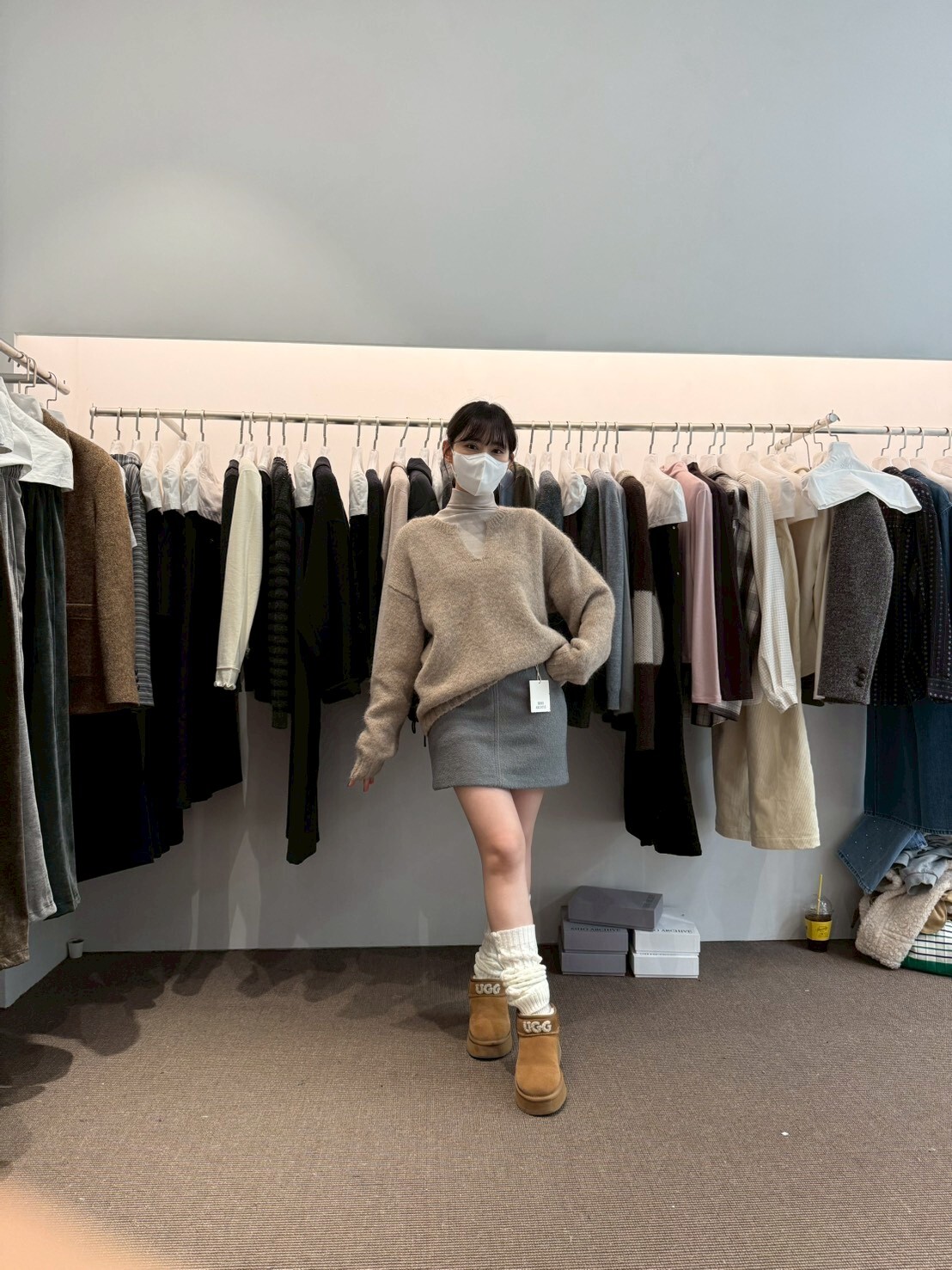 AP5134 V領羊毛鬆身冷衫