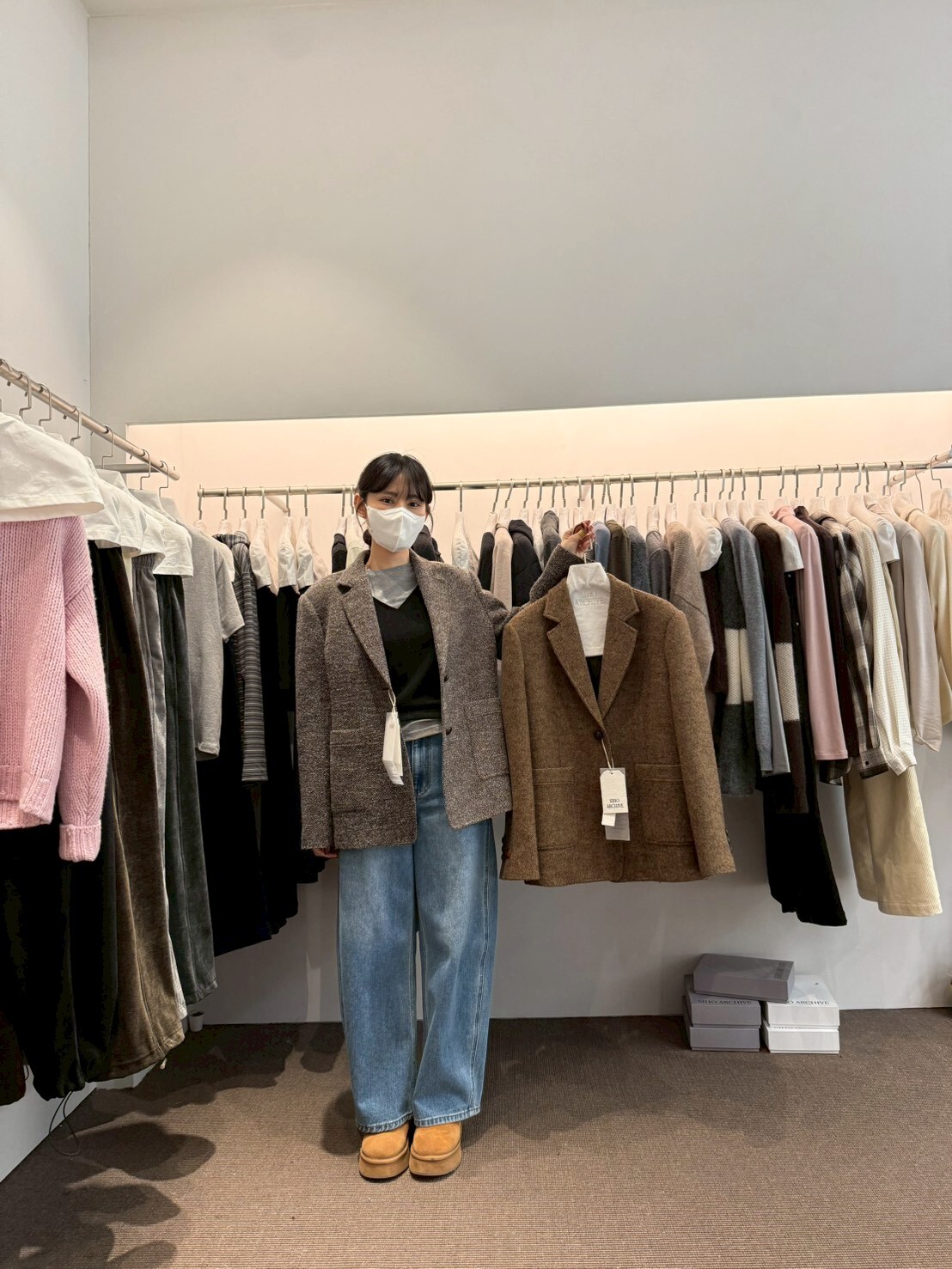 AP5102 羊毛雙口袋開V西裝外套