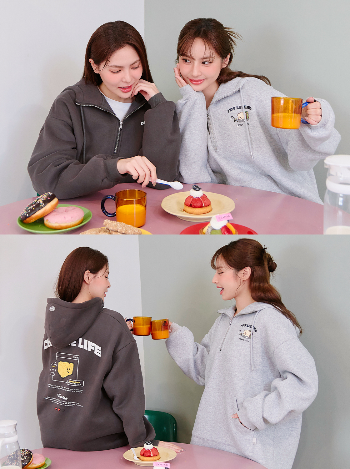 【期間限定】五分糖像素遊戲長版帽T