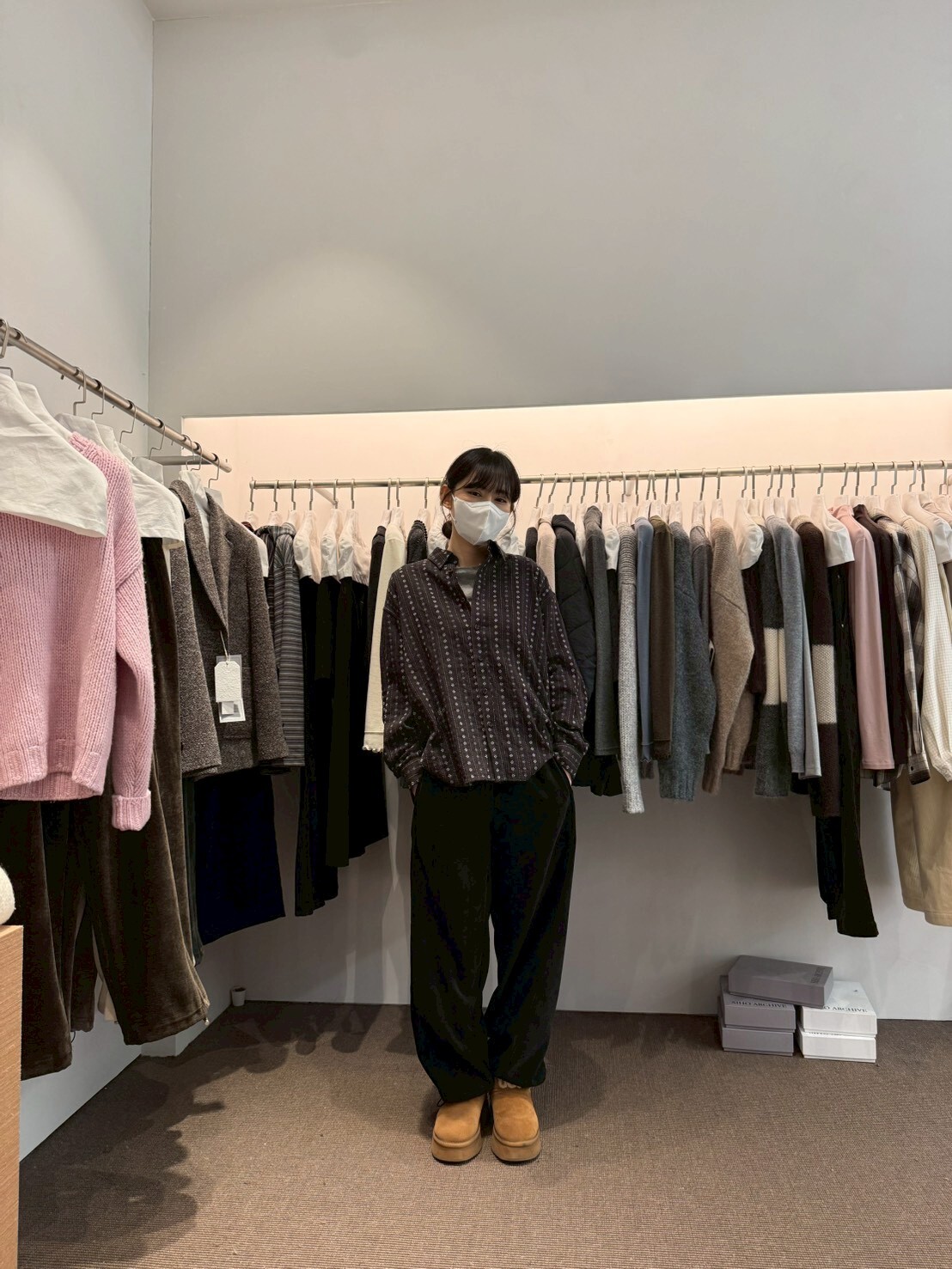 AP5107 復古花花紋理翻領恤衫