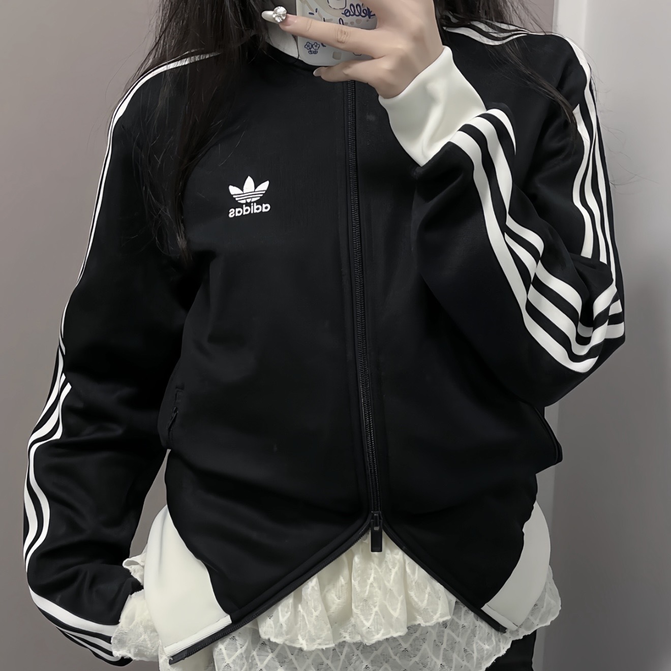 ADIDAS ORIGINALS 合身 三線外套 羅紋立領 羅紋下擺 II5763