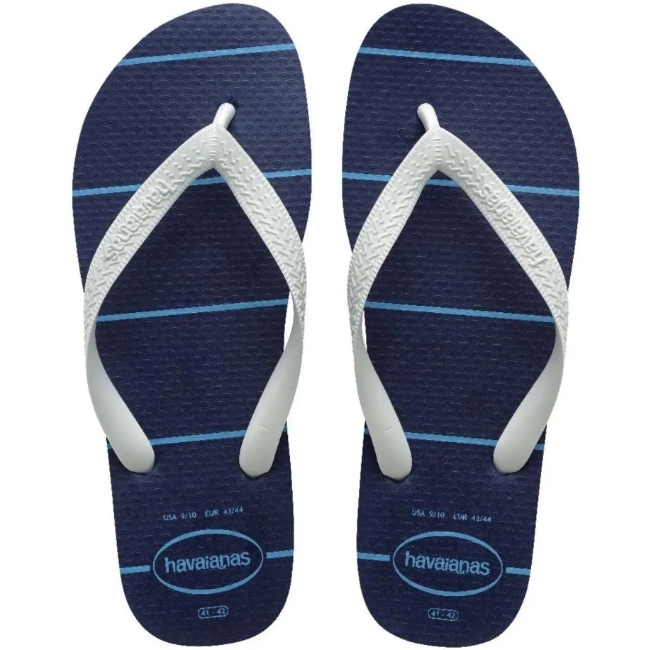 HAVAIANAS 哈瓦仕 人字拖 Color Essential 深藍 白鞋帶 夾腳拖 41485870555