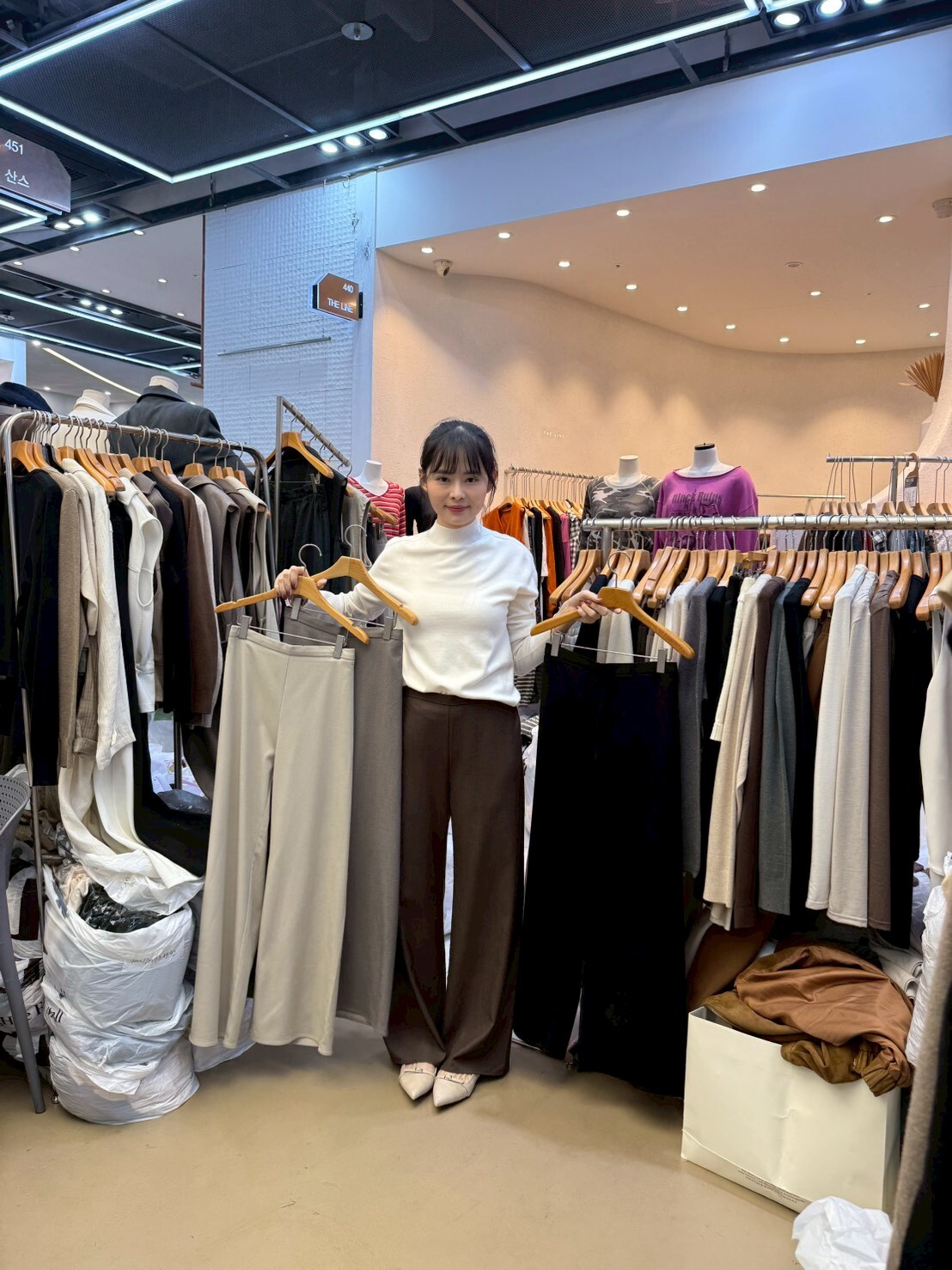 SA5117 後橡筋羊毛長褲