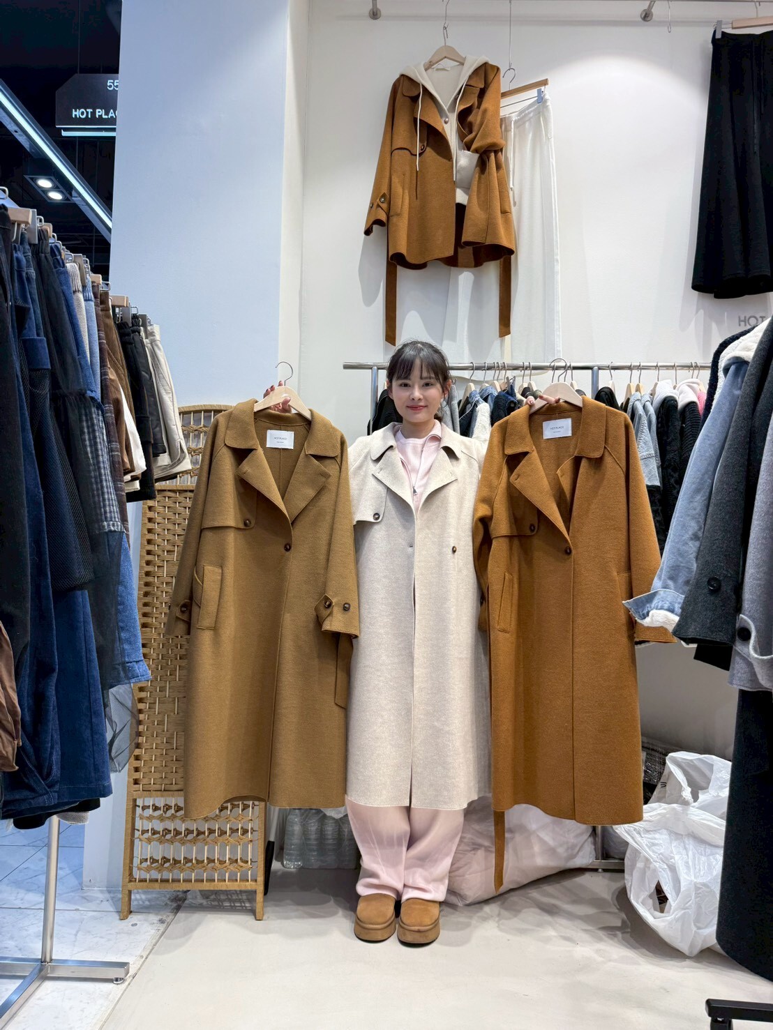 HP5105 英倫赫本風羊毛長版大衣