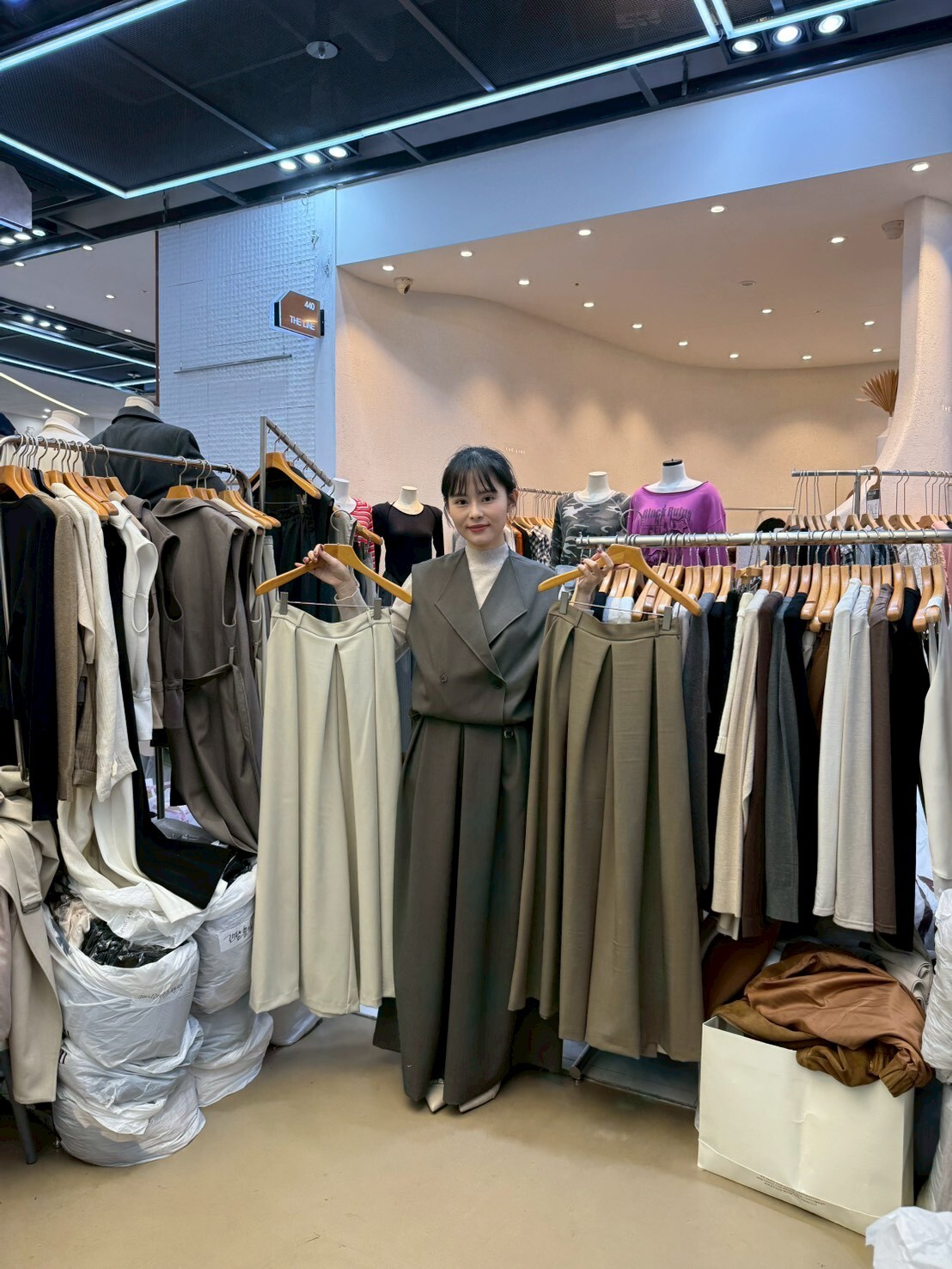 SA5110 Romano打褶長裙褲