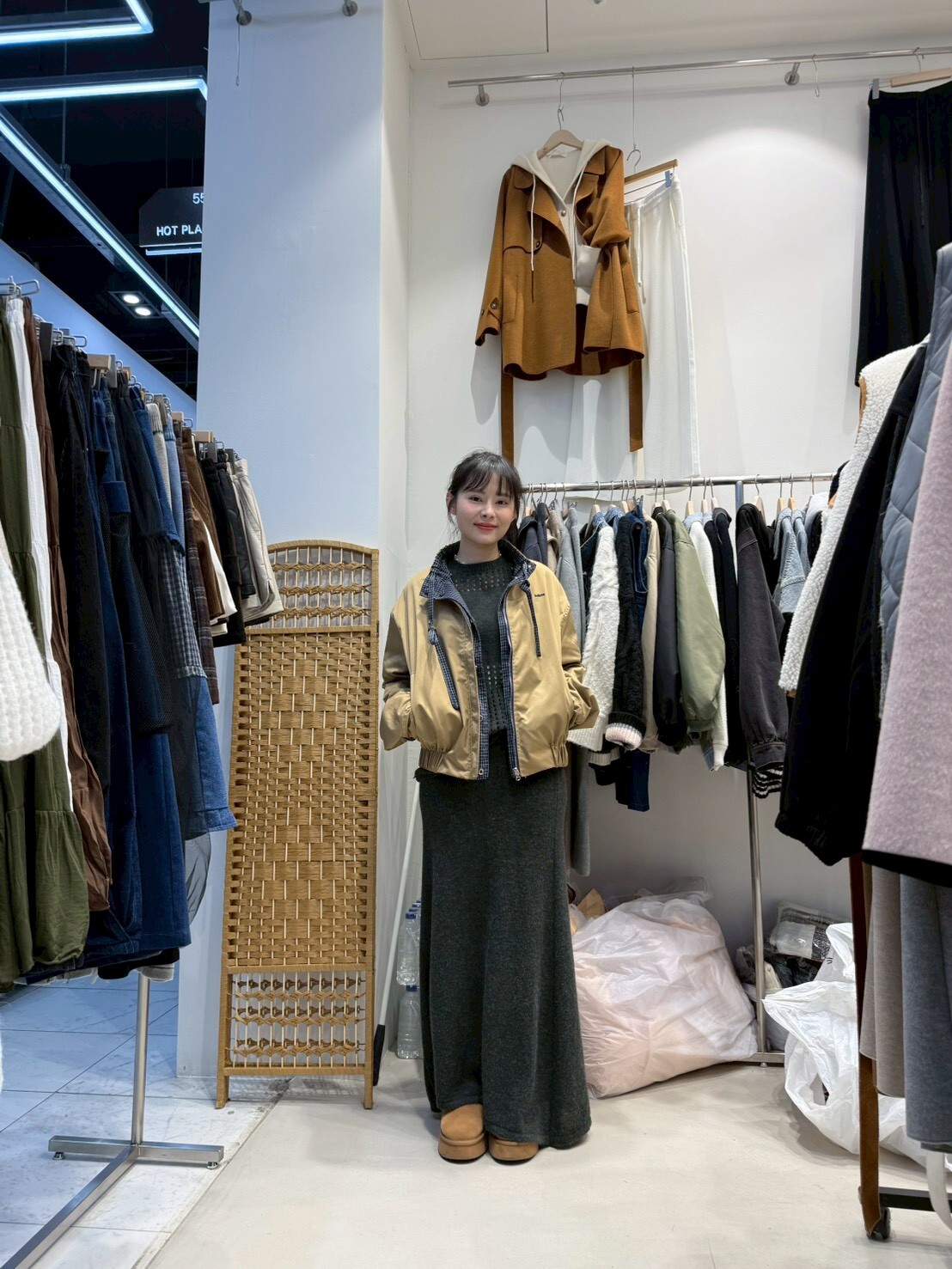 HP5112 雙面穿格紋內里企領外套