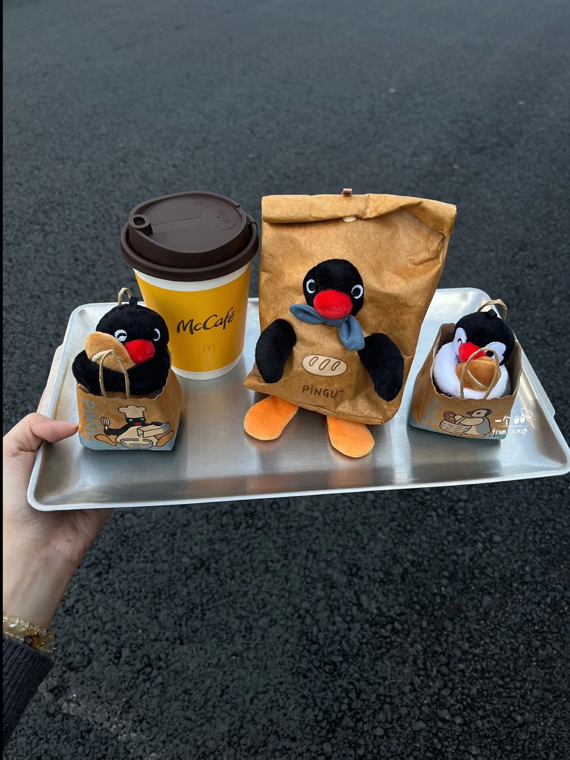 PINGU 企鵝家族 麵包坊 毛絨 掛件