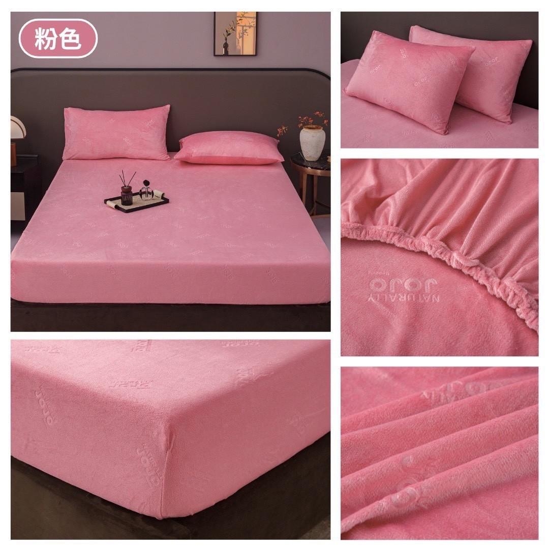 水晶絨床包枕套組
