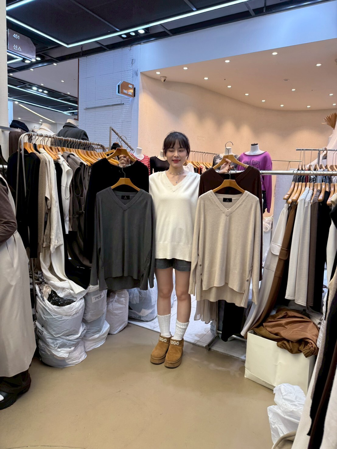 SA5140 側鈕扣開叉針織上衣