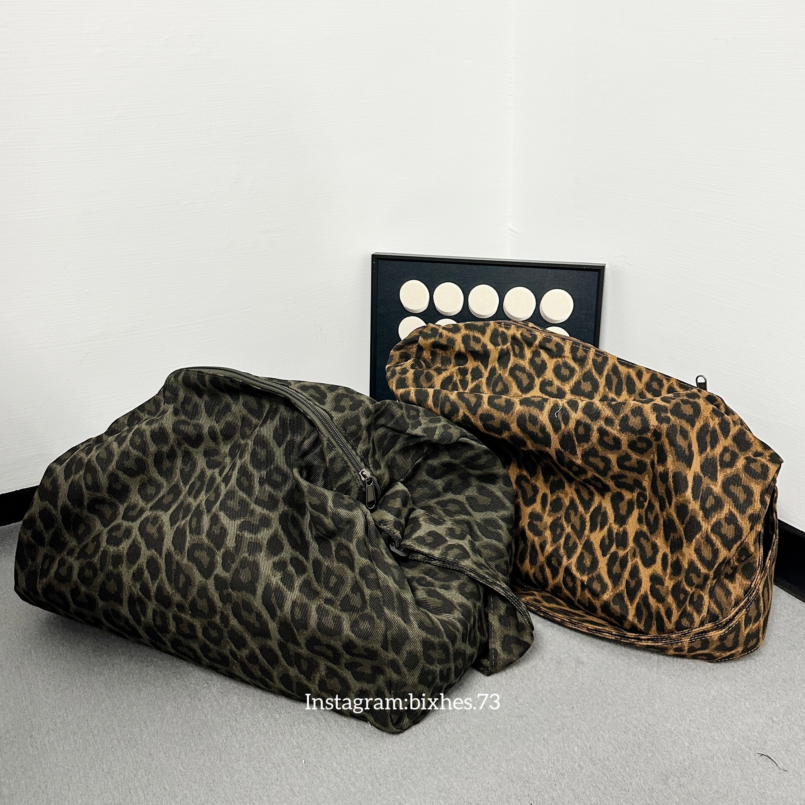 豹紋帆布大包(M00055)