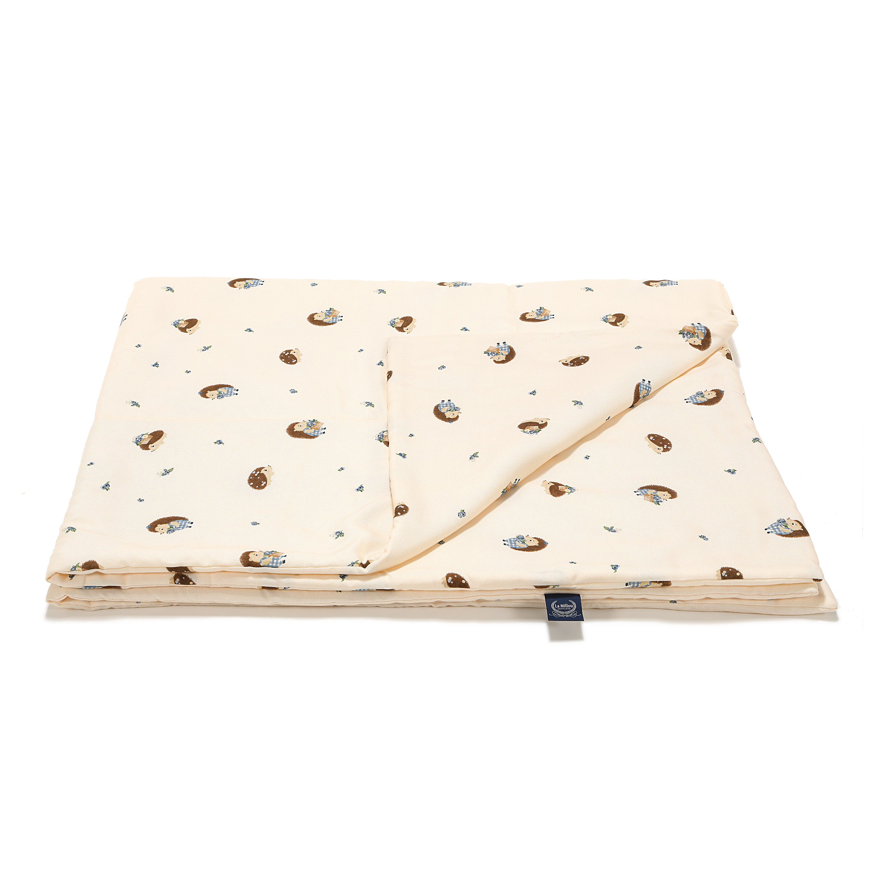 La Millou波蘭 竹纖涼感被(140x110cm)｜抗菌被｜無流蘇簡約質感｜藍莓小刺蝟