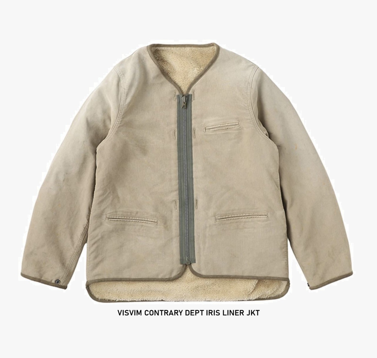 RE-STOCK: VISVIM CONTRARY DEPT IRIS LINER JKT - BEIGE SIZE 1 PRE ORDER ITEM (預訂中)