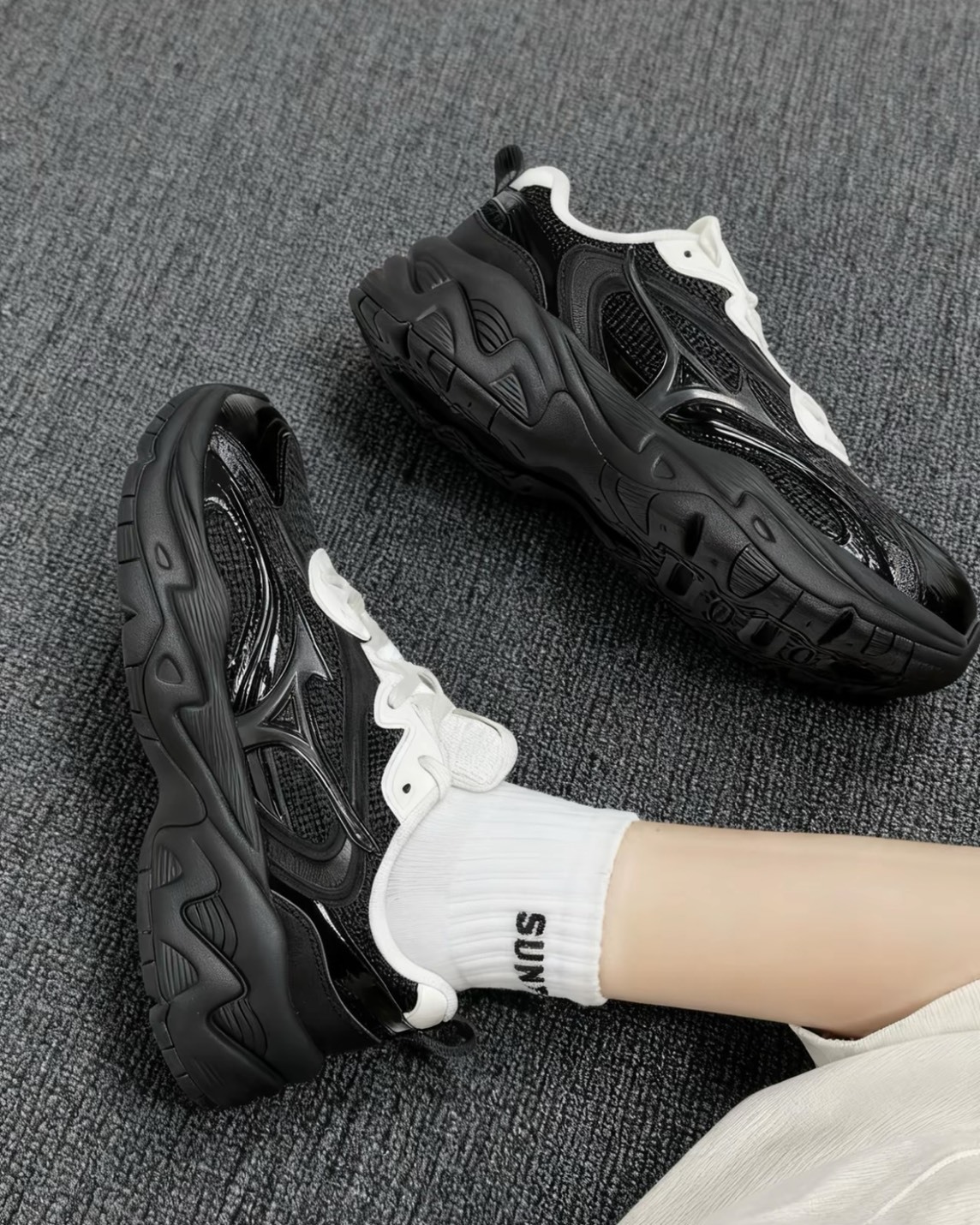 【預購】MIZUNO TRAINER 2K V2 厚底 黑白撞色 D1GH250402