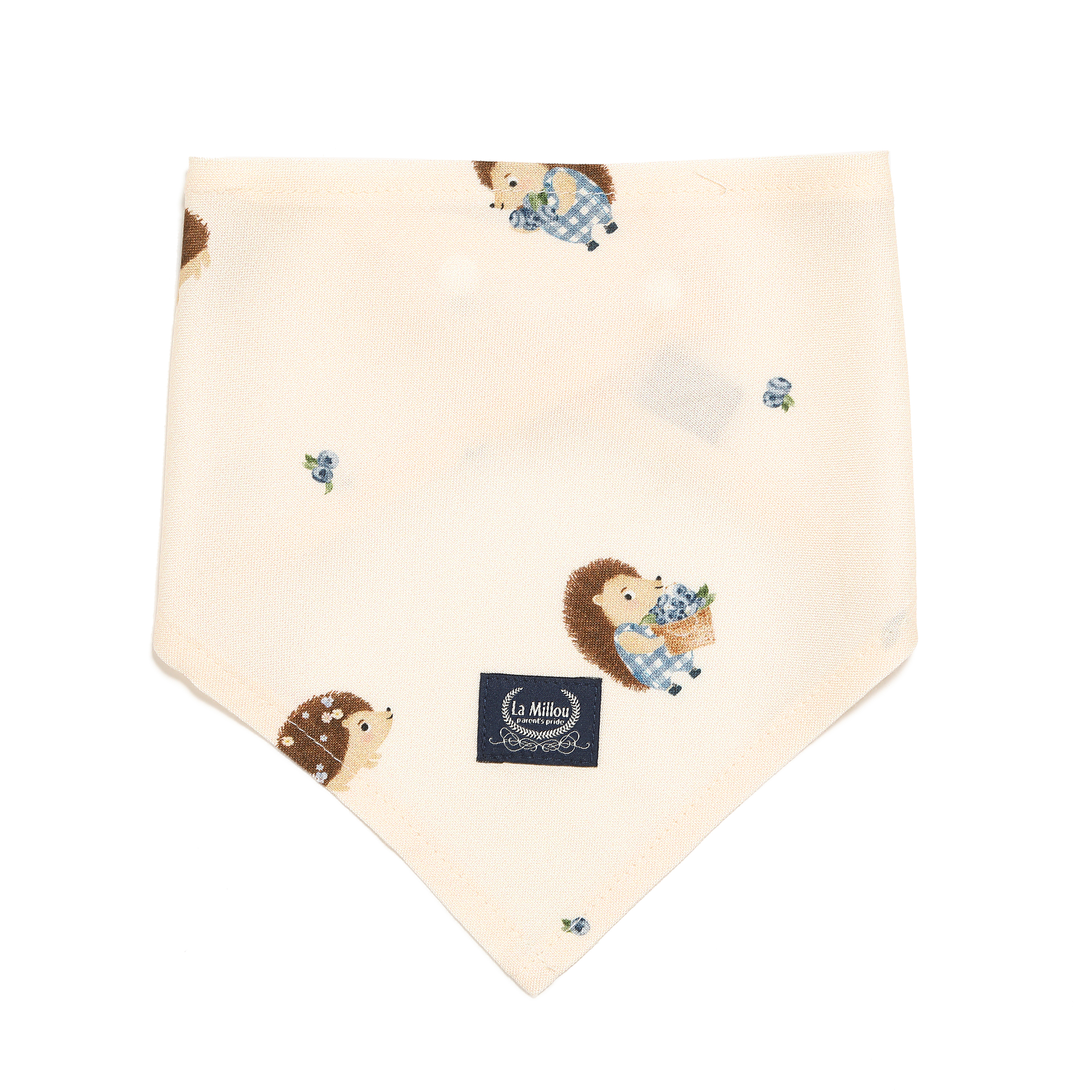 La Millou波蘭 竹纖涼感口水兜｜抗菌口水兜｜藍莓小刺蝟