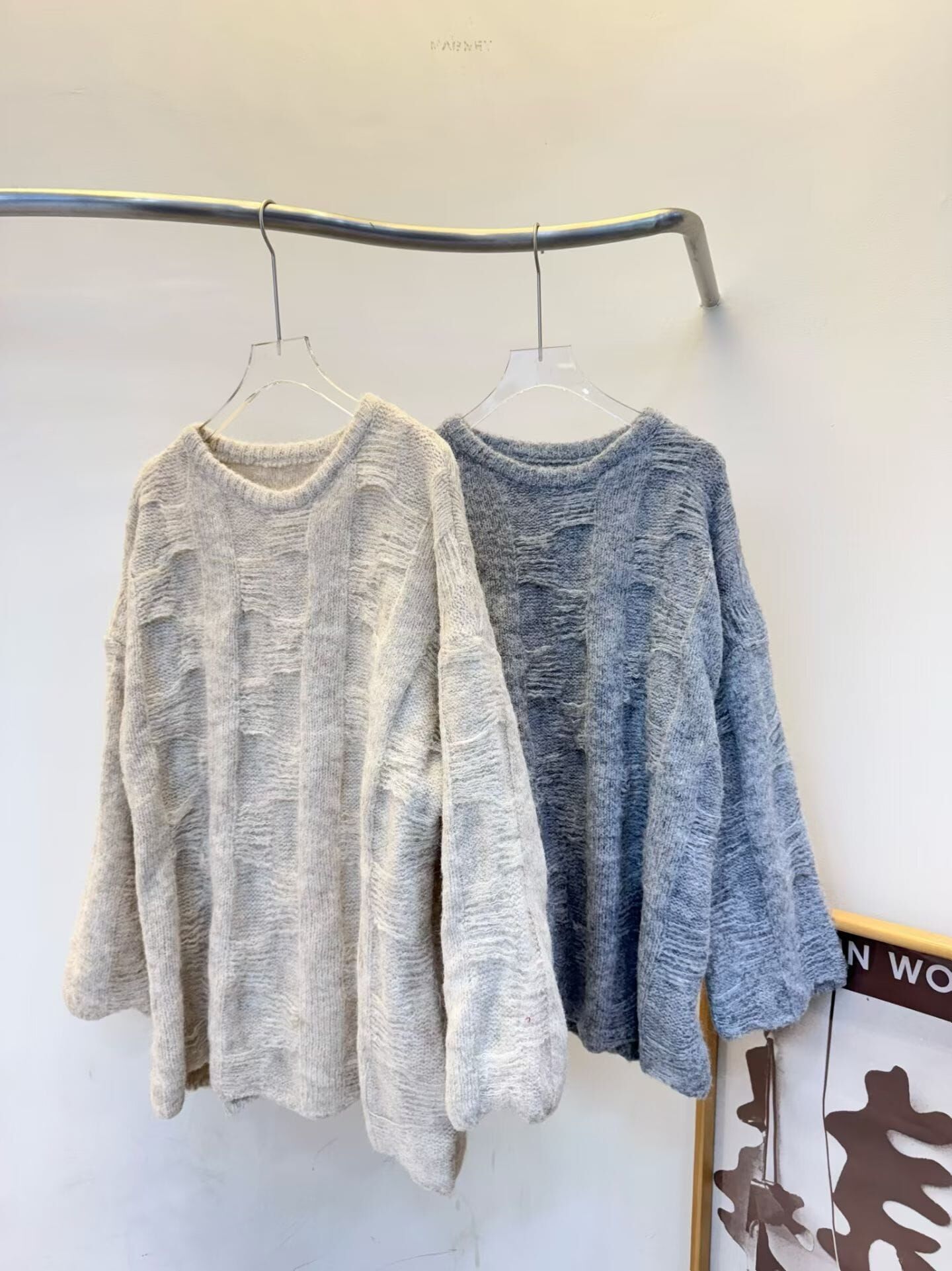 MG5129 混羊毛破損毛衣