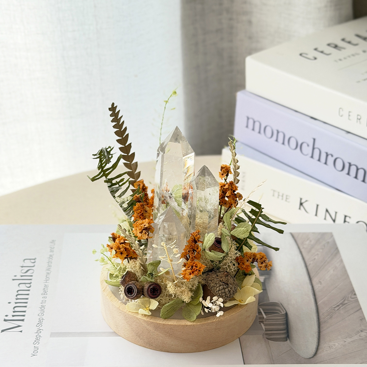 T62｜水晶小夜燈桌花