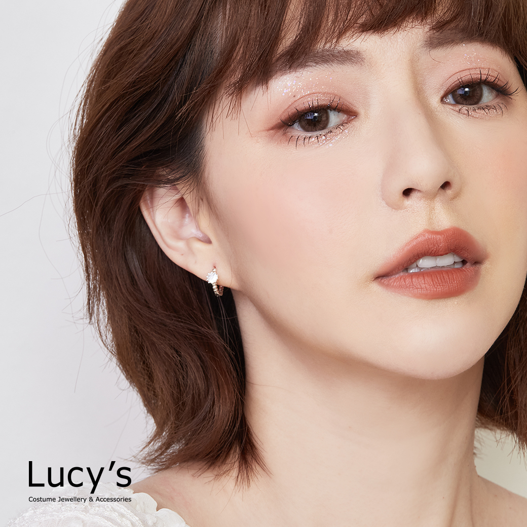 925純銀 璀璨光點 易扣耳環 (124338)