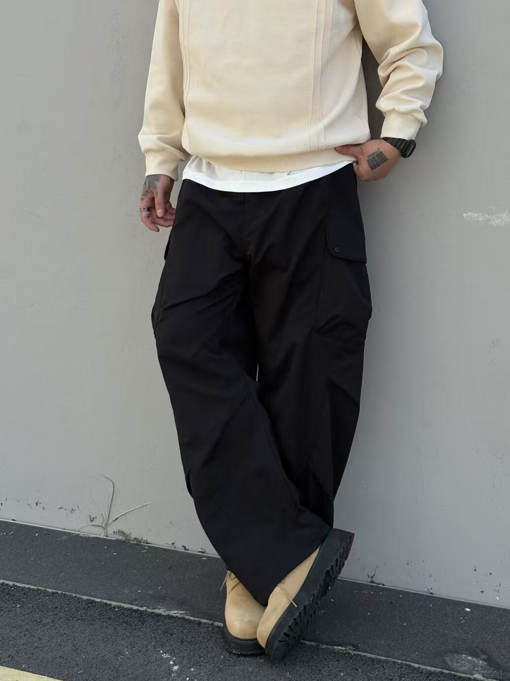 XCTRL 大口袋收納彎刀長褲-黑