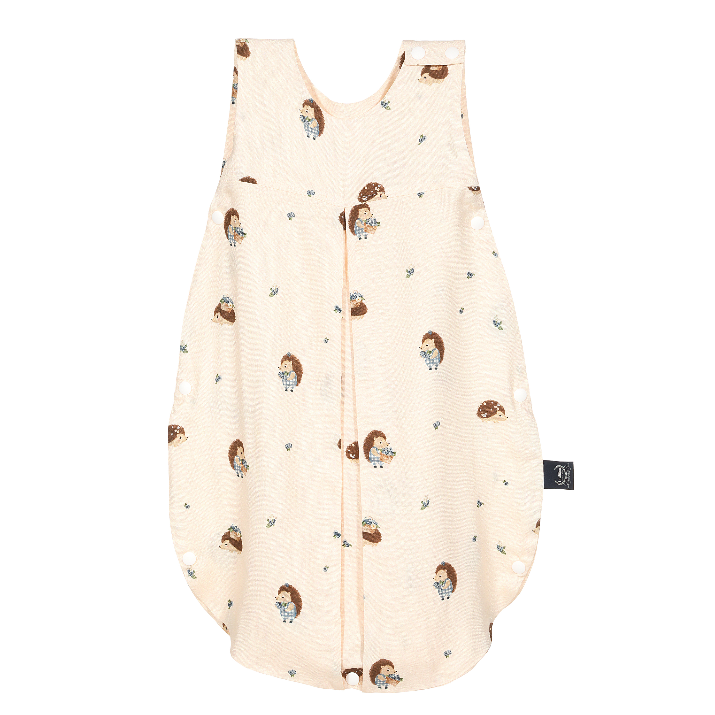 La Millou波蘭 抗菌竹纖涼感防踢被/防踢背心分腿扣(70cm)｜藍莓小刺蝟