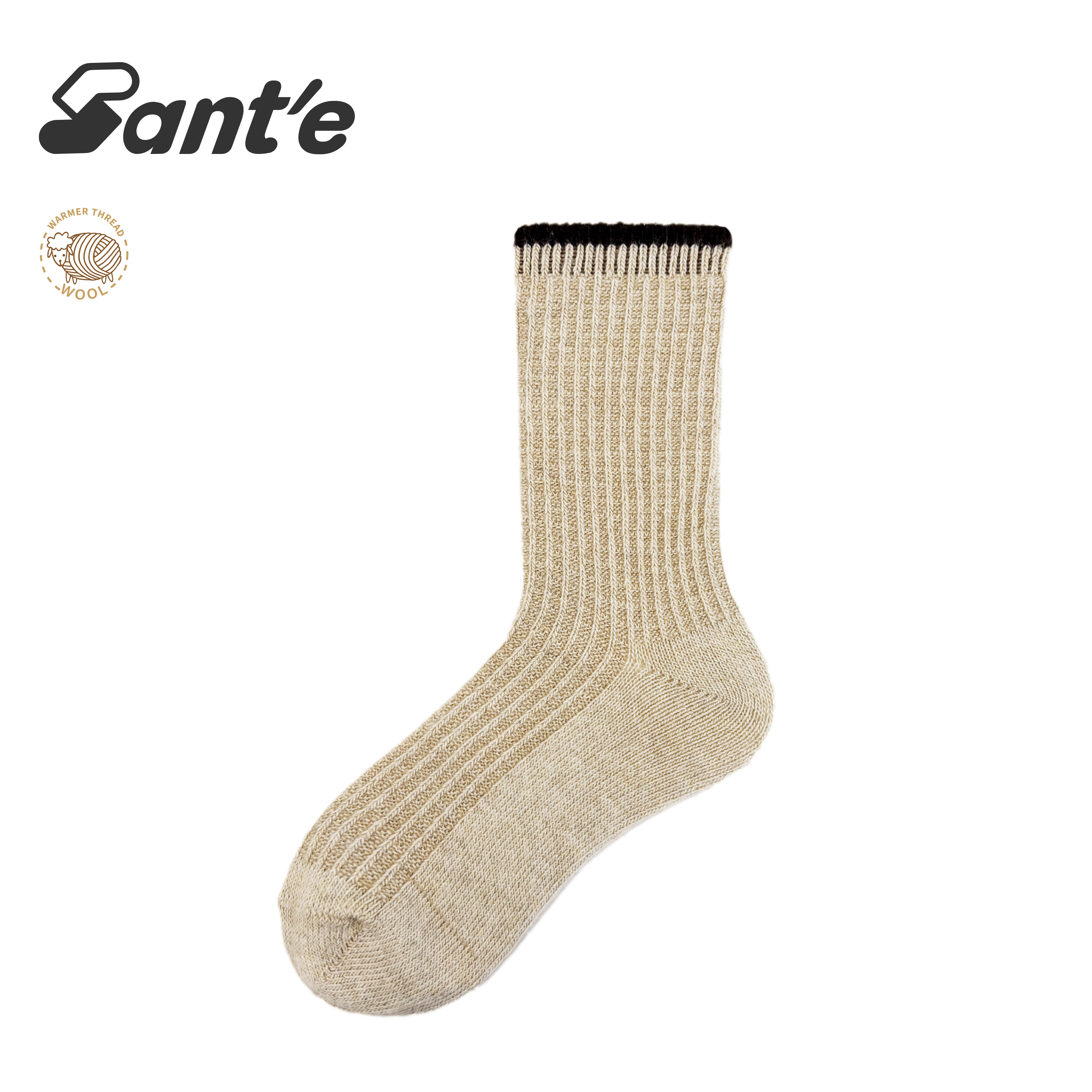 Santé 台灣 鬆餅中筒羊毛襪 女款 (4色) 44SA2275