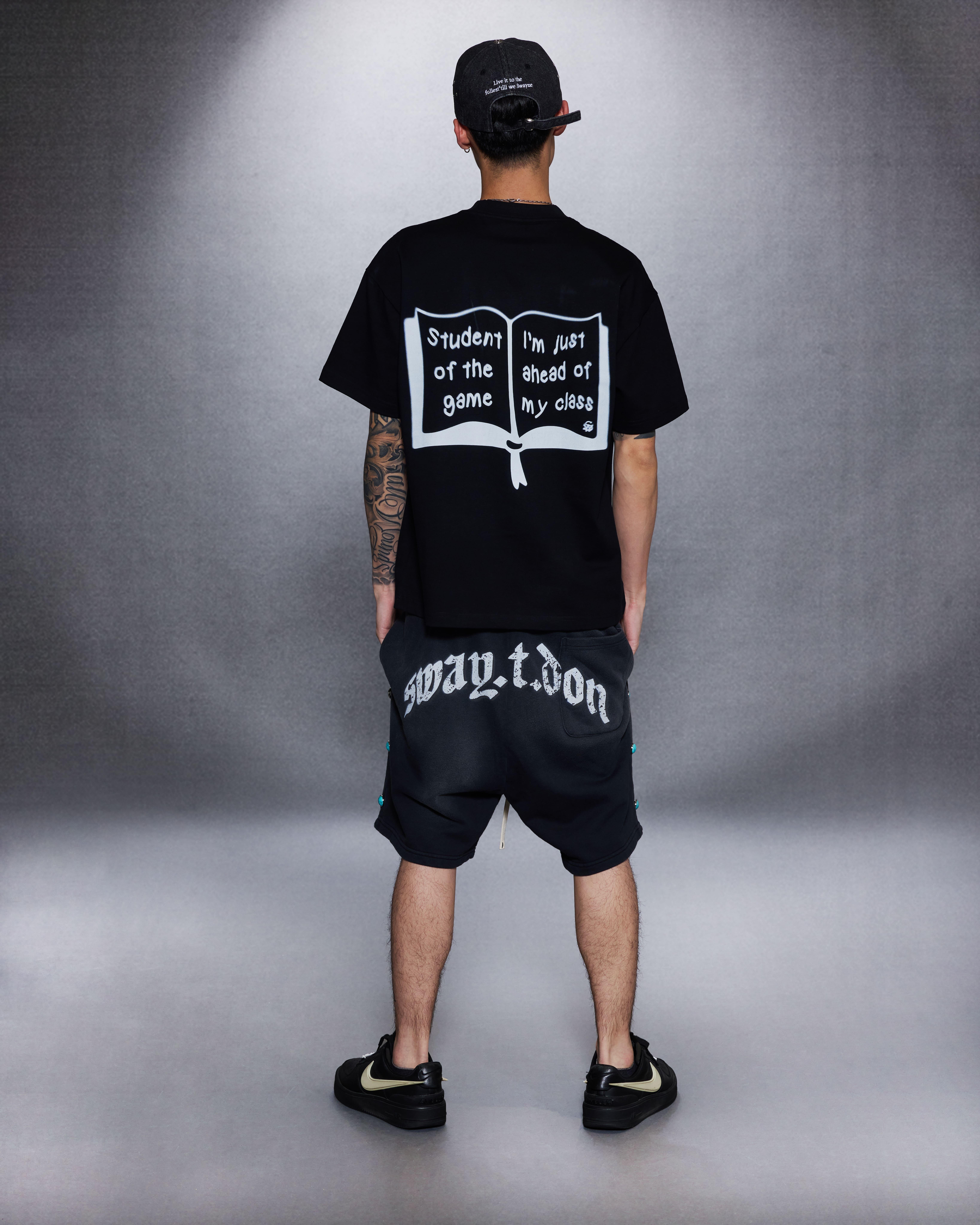 Sway the Don｜“Pure Game” Turquoise Shorts (Black/Blue)