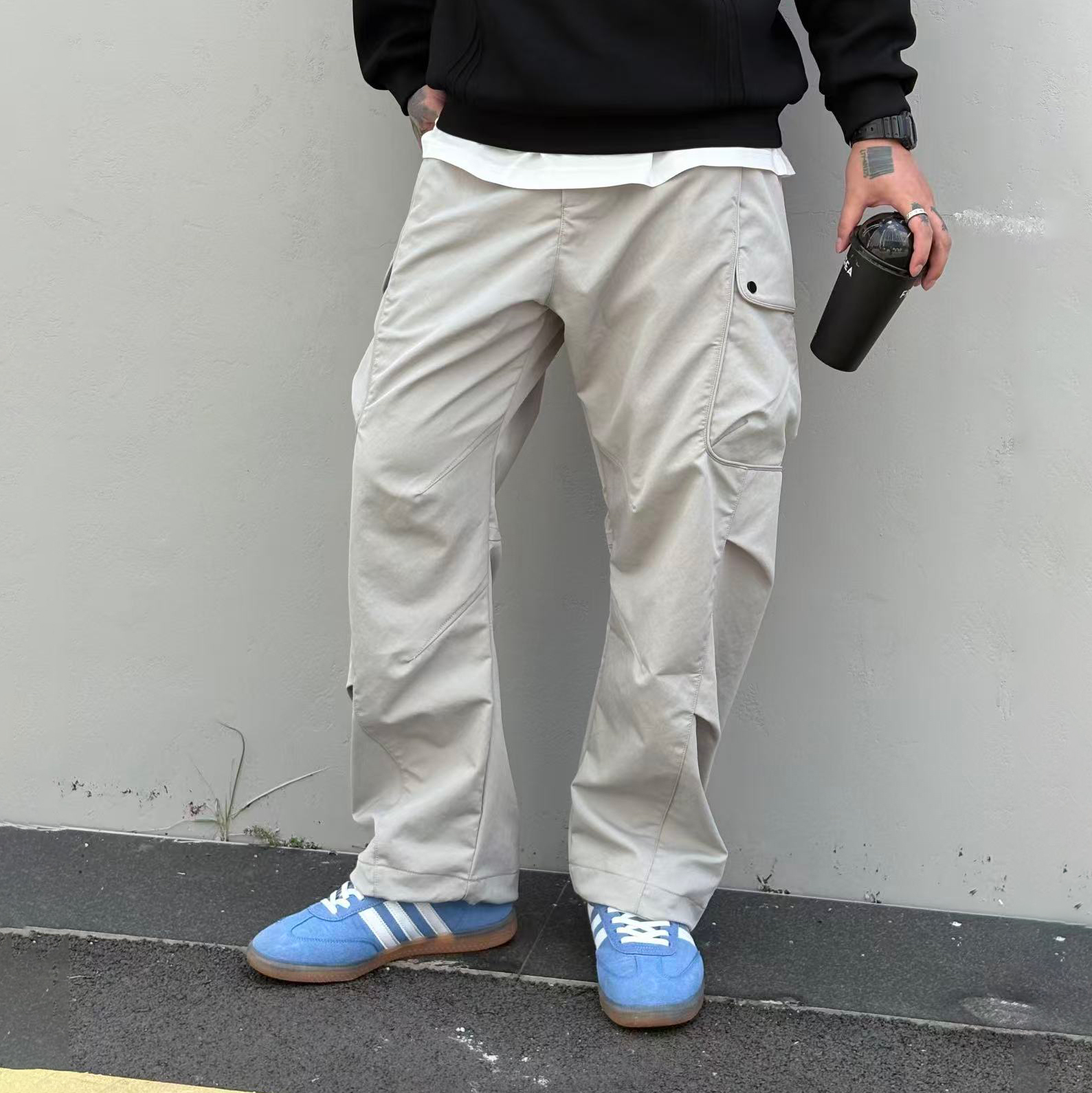 XCTRL 大口袋收納彎刀長褲-灰