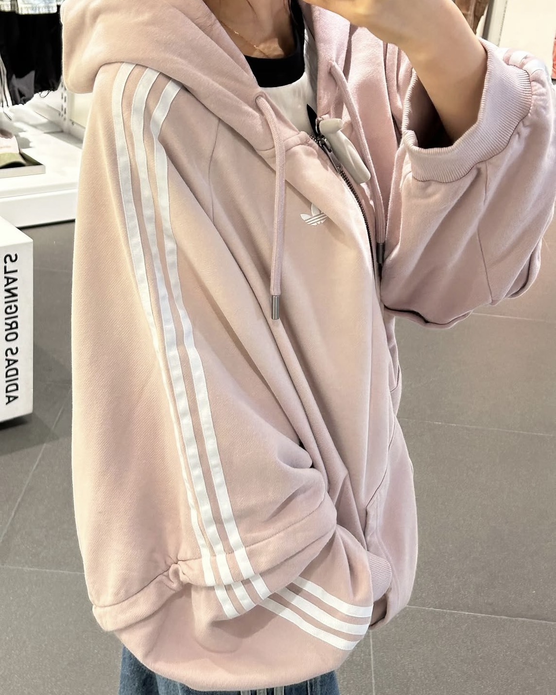 Adidas Originals ADILENIUM Eamgeist Washed Hoodie 袖子可拆 雙拉鍊 連帽 外套 粉色