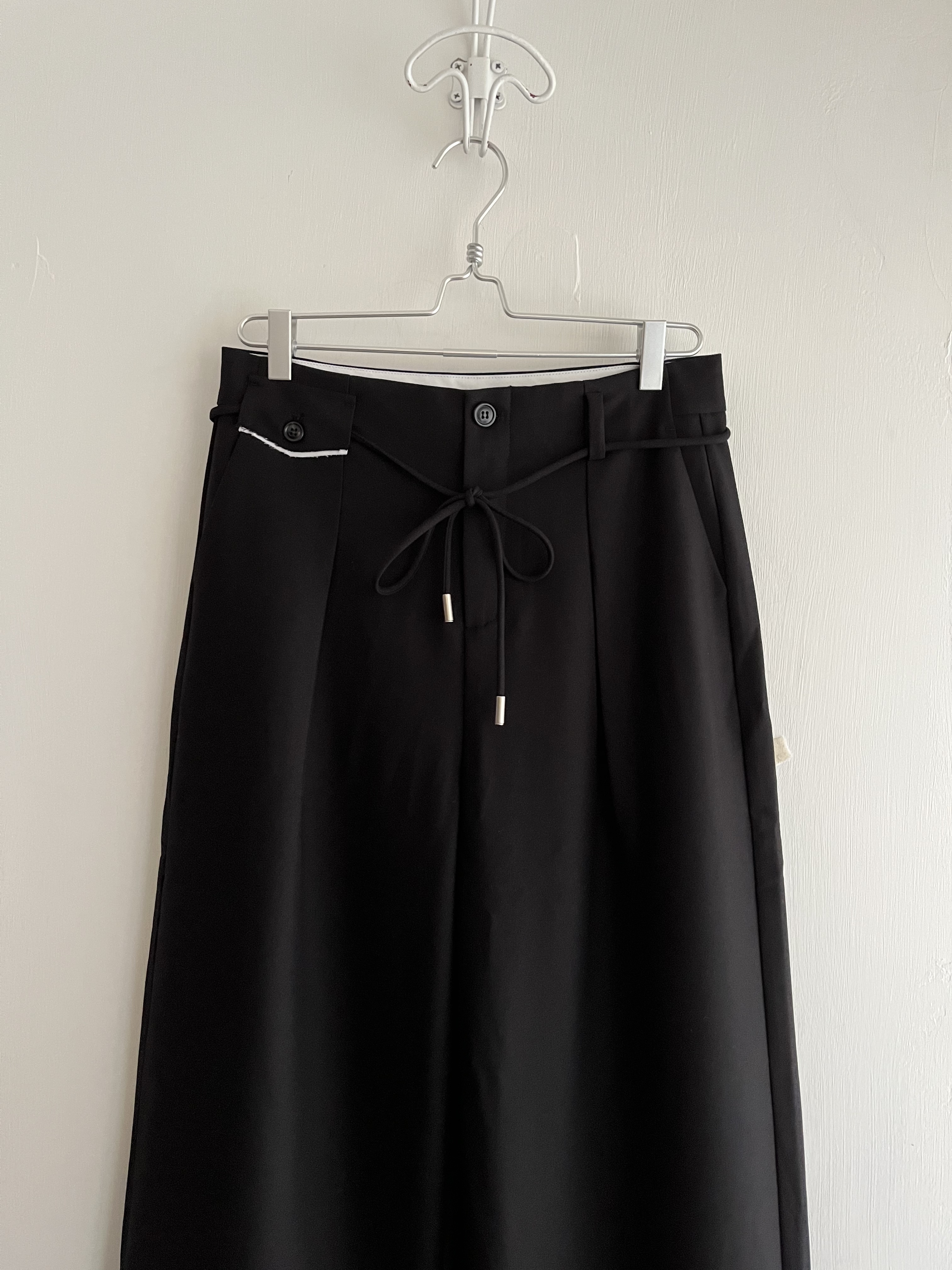 意大利製黑色西裝直腳褲(L)碼