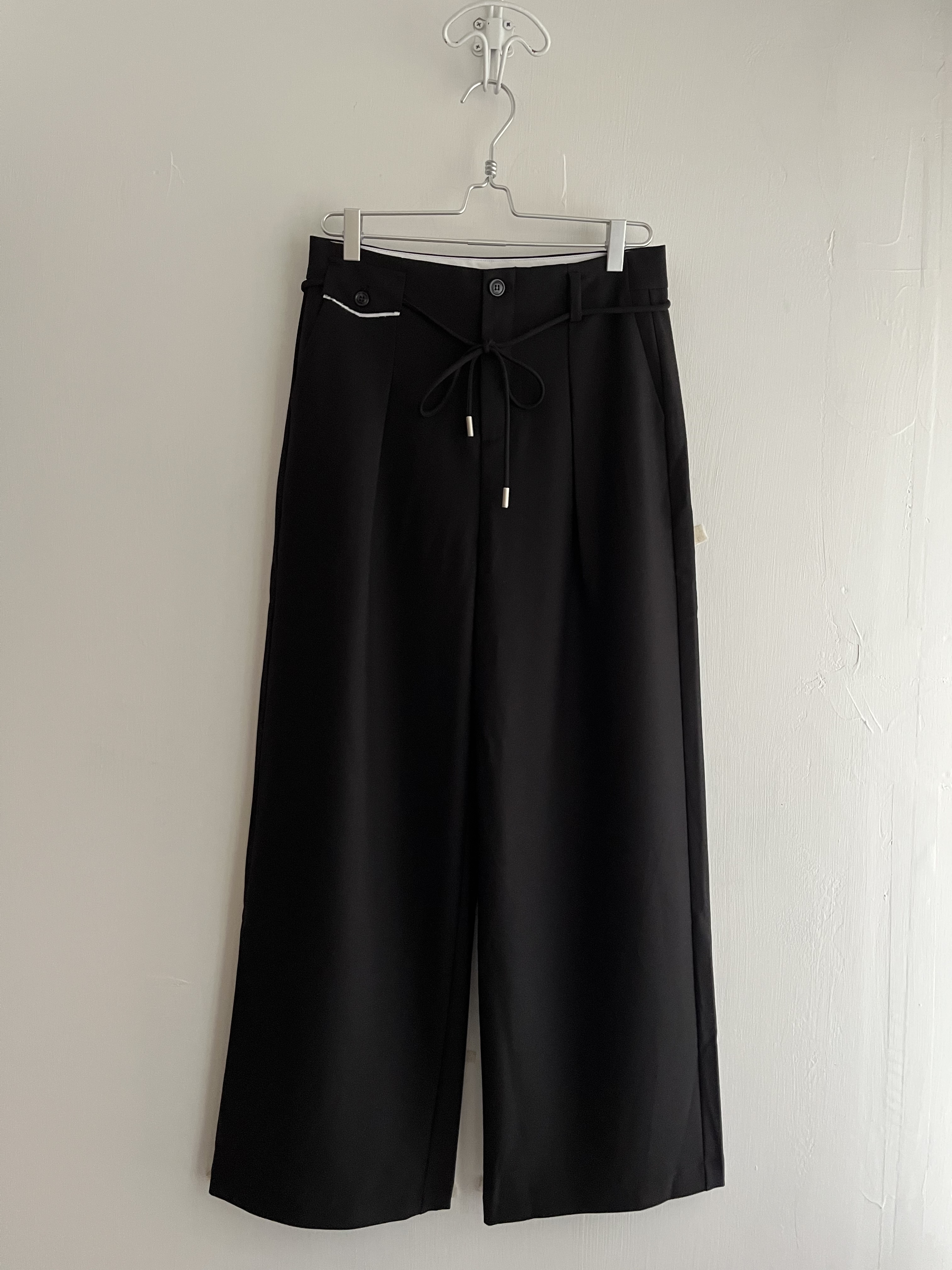 意大利製黑色西裝直腳褲(L)碼