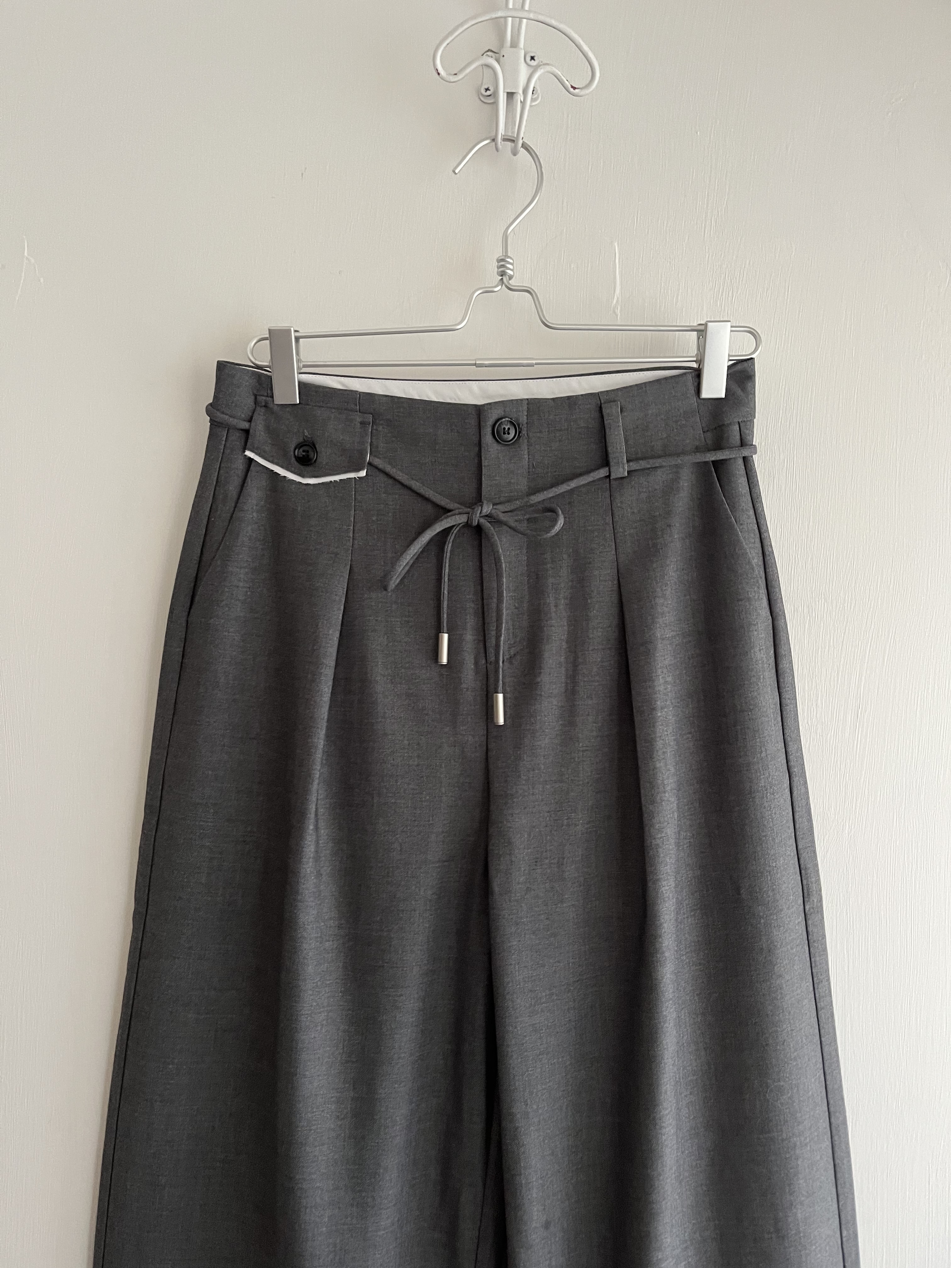 意大利製灰色西裝直腳褲(L)碼