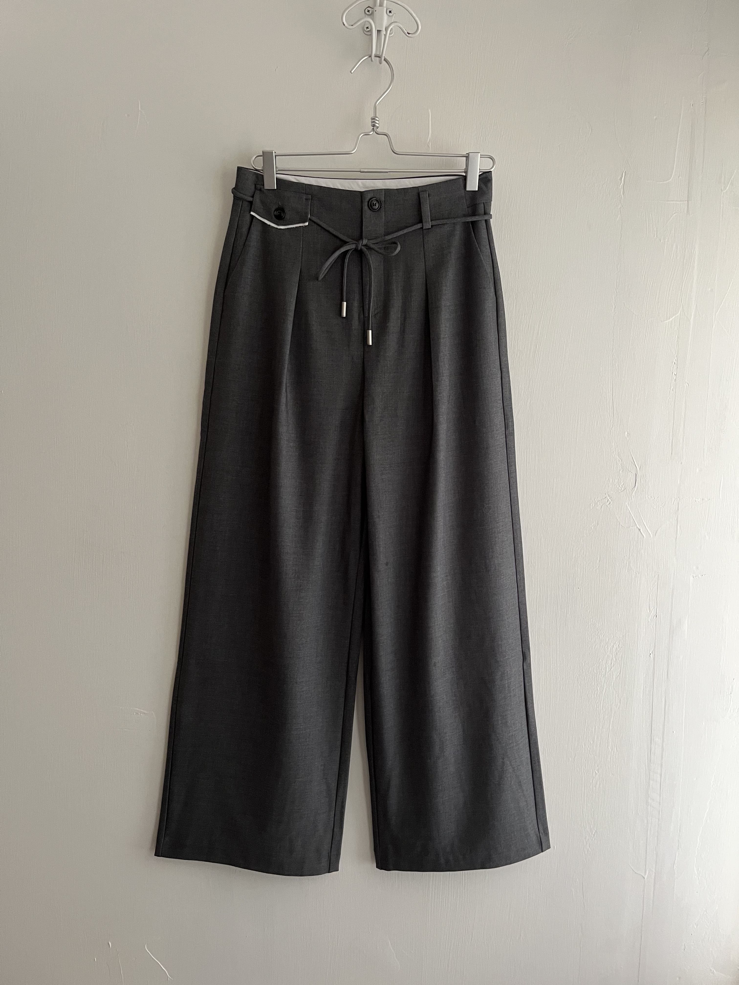 意大利製灰色西裝直腳褲(L)碼