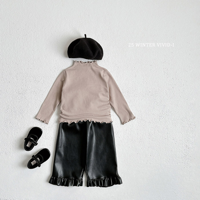 Vivid-I Leather Frill Pant