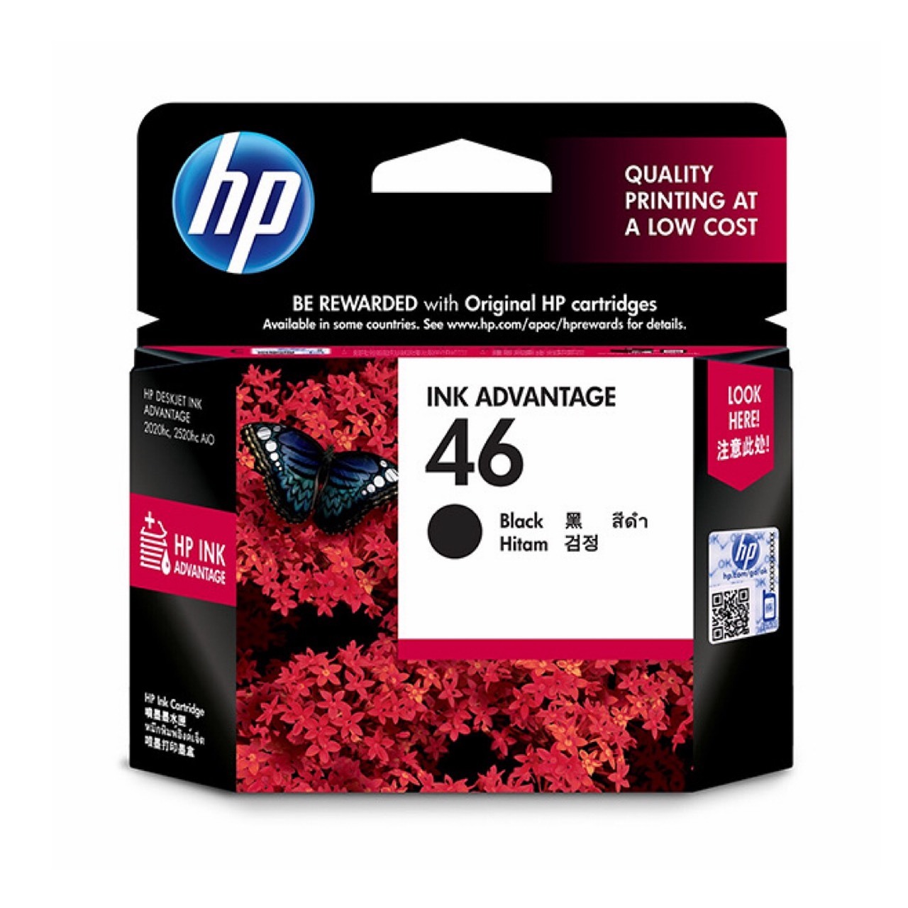 HP 惠普 46 Ink Advantage 黑色原廠墨水匣 CZ637AA