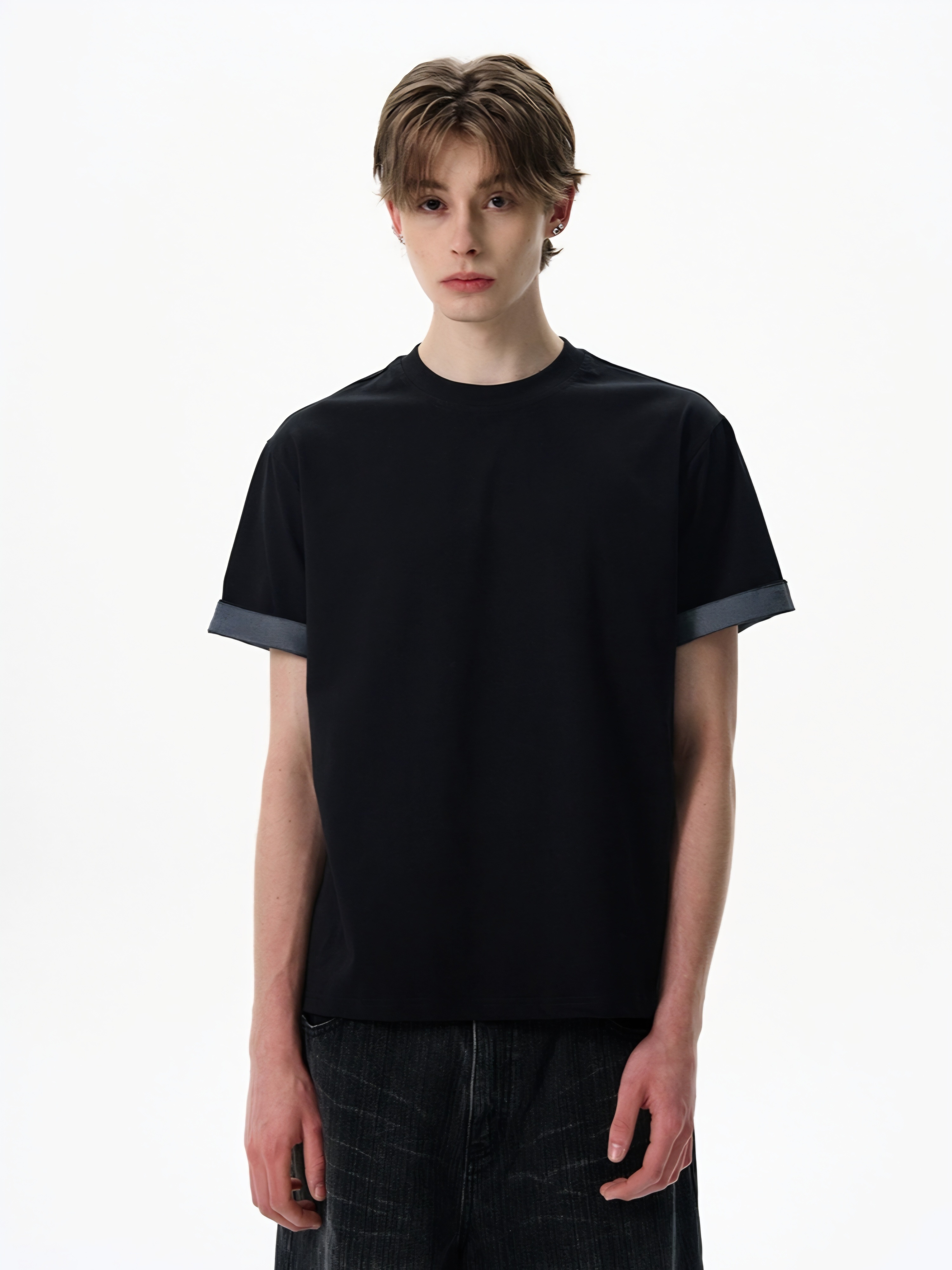 027. Rolled-Up Short Sleeve T-Shirt