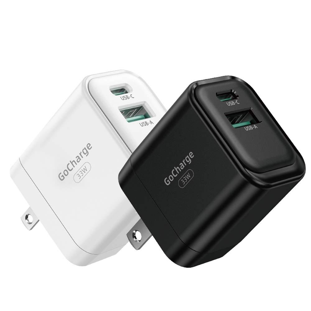 innostyle 雙孔 33W Type-C+USB PD/GaN氮化鎵快充充電器充電頭 GoCharge 台灣BSMI/歐美RoHS/FCC認證