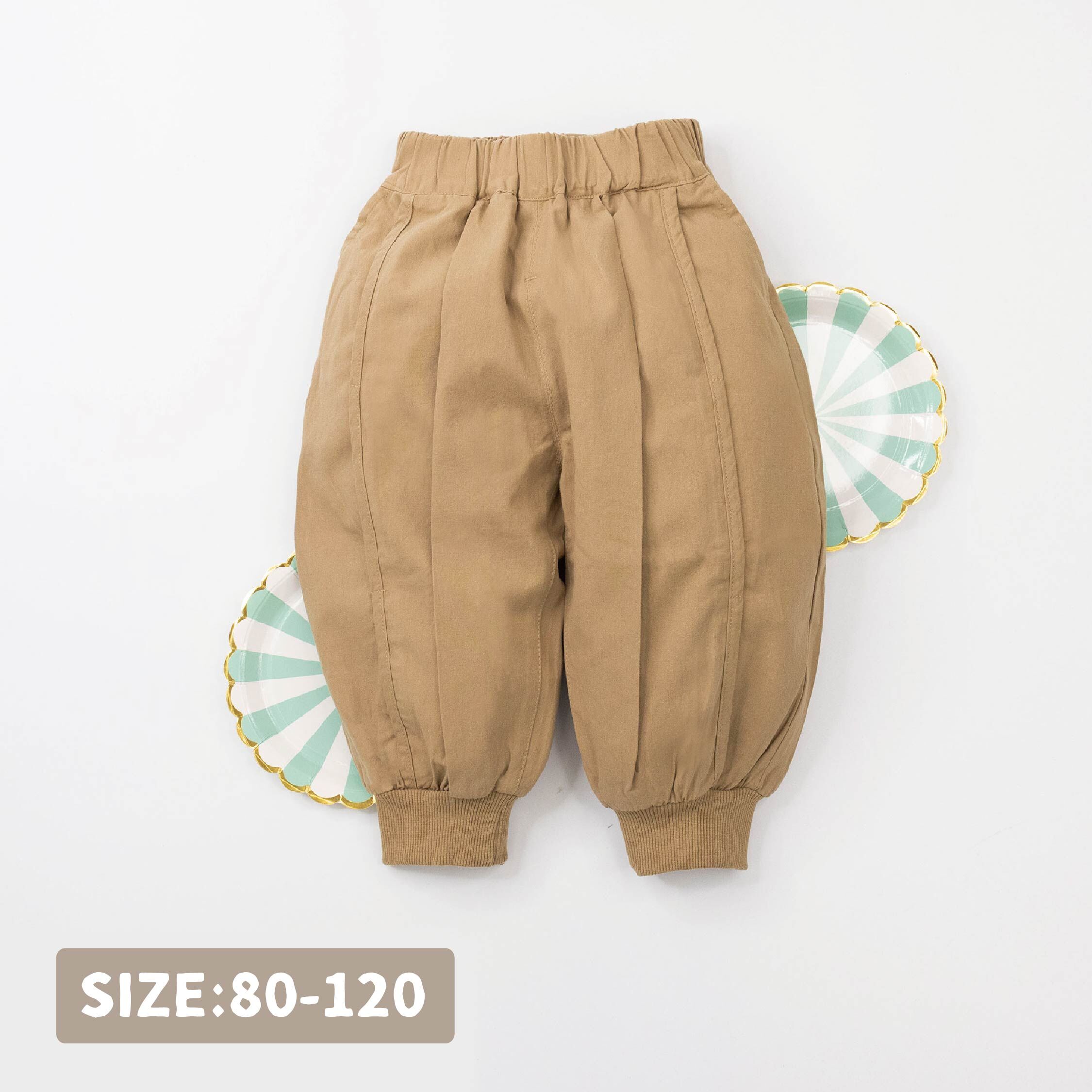 【H35534】帥氣打褶車縫設計質感縮口褲